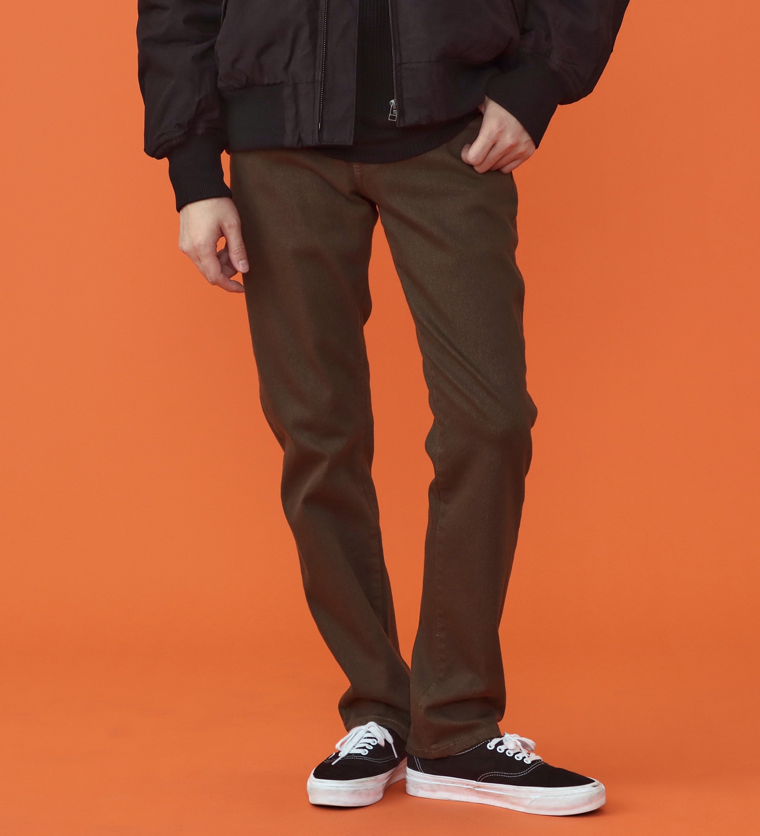 EDWIN(エドウイン)の【予約P】WILDFIRE ジャージーズレギュラーストレートデニムパンツ【暖/冬用】|パンツ/パンツ/メンズ|ダークブラウン