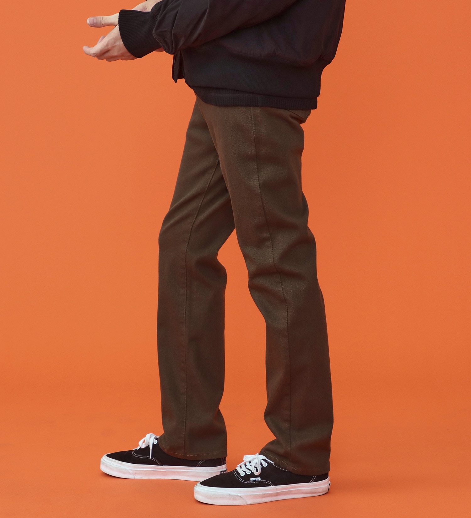 EDWIN(エドウイン)の【予約P】WILDFIRE ジャージーズレギュラーストレートデニムパンツ【暖/冬用】|パンツ/パンツ/メンズ|ダークブラウン