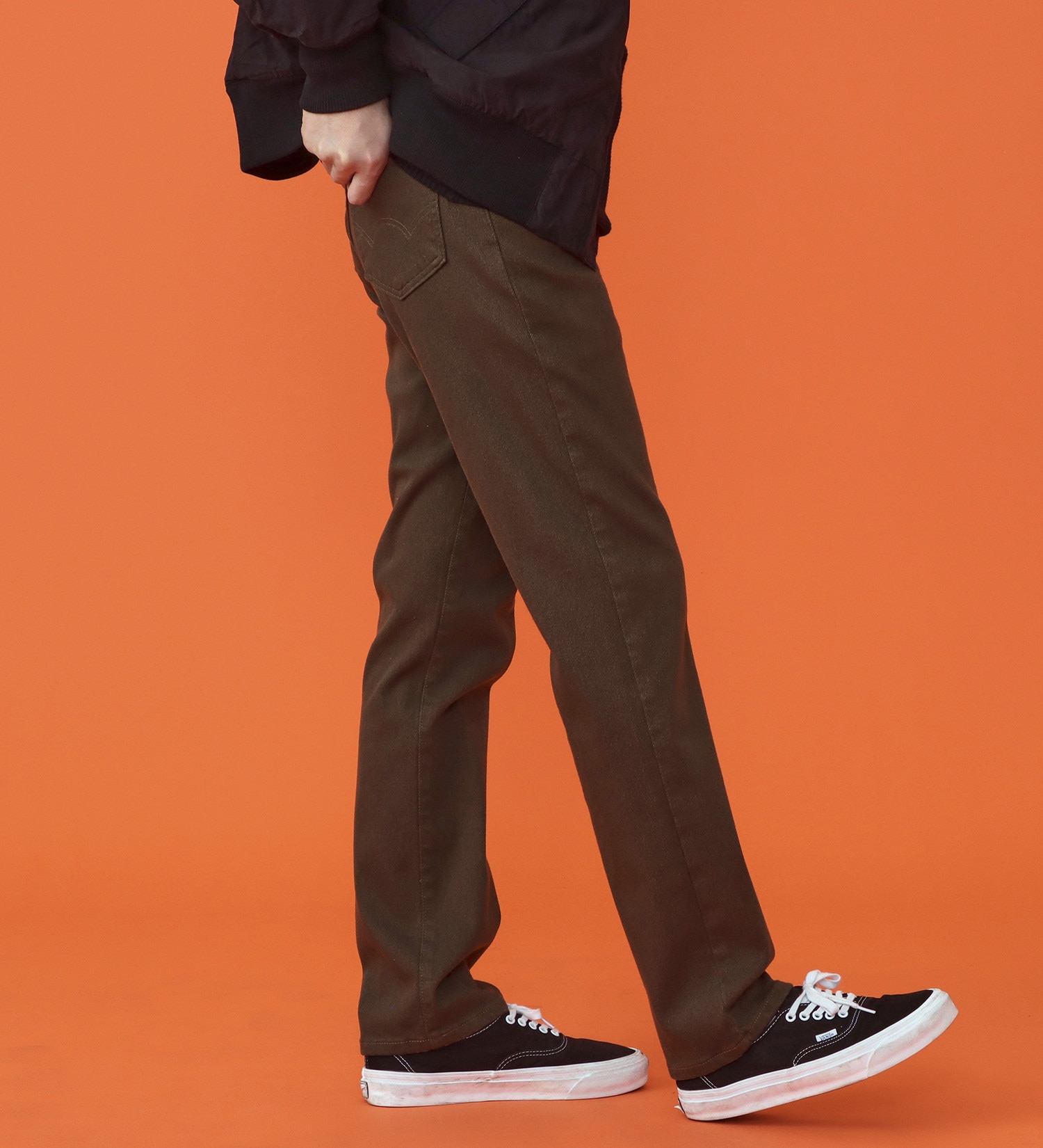EDWIN(エドウイン)の【予約P】WILDFIRE ジャージーズレギュラーストレートデニムパンツ【暖/冬用】|パンツ/パンツ/メンズ|ダークブラウン