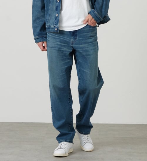 EDWIN(エドウイン)のジャージーズ ルーズテーパード ジーンズ デニムパンツ ストレッチ|パンツ/デニム / ジーンズパンツ/メンズ|中色ブルー