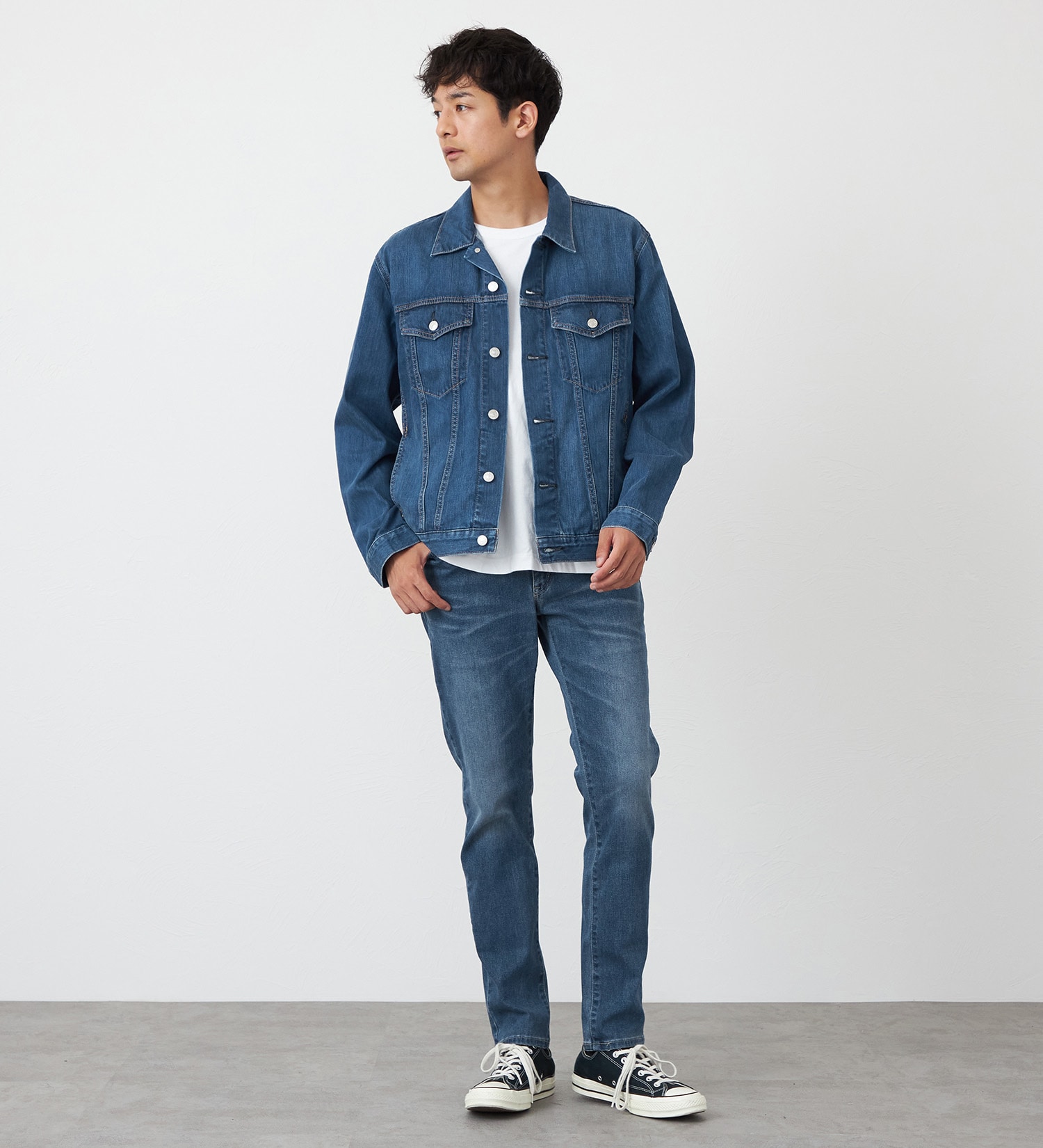 EDWIN(エドウイン)の【裾上げ無料】ジャージーズ スリムテーパードパンツ 【スタンダードモデル】|パンツ/デニム / ジーンズパンツ/メンズ|中色ブルー2