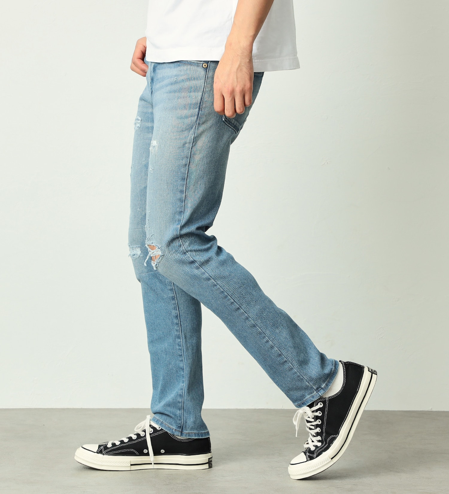 EDWIN(エドウイン)の【SALE】ジャージーズ スリムテーパード【スタンダードモデル】|パンツ/デニムパンツ/メンズ|淡色ブルー