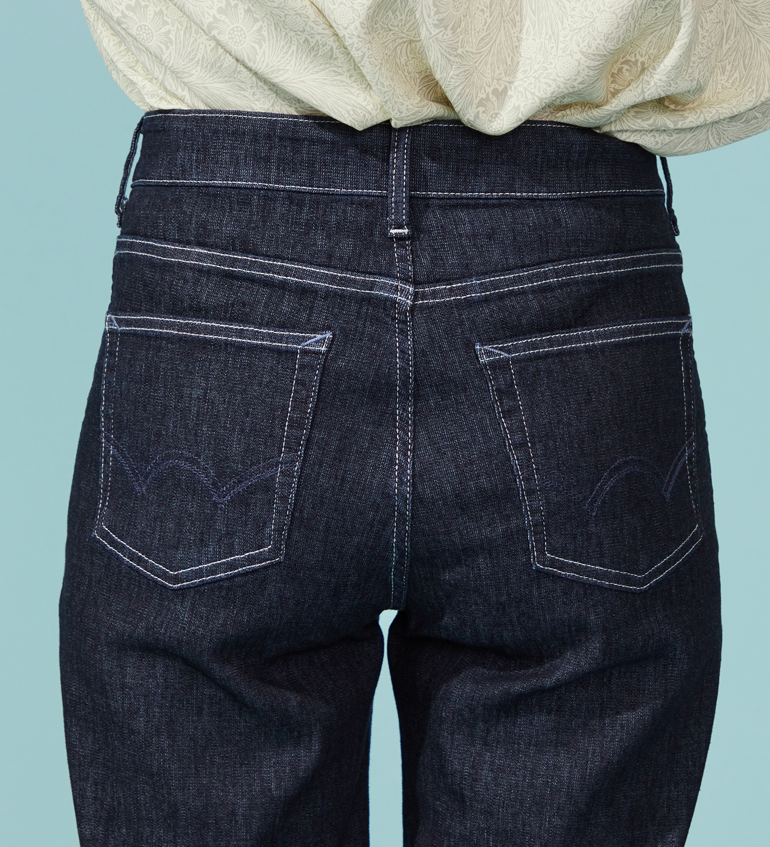 EDWIN(エドウイン)の【予約P】EDWIN LADIES ジャージーズ COOLイージーベイカーワイドデニムパンツ【涼】|パンツ/デニム / ジーンズパンツ/レディース|インディゴブルー