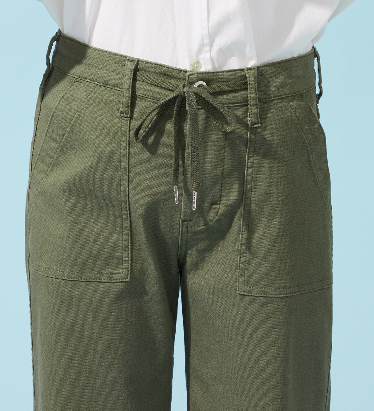 EDWIN(エドウイン)の【予約P】EDWIN LADIES ジャージーズ COOLイージーベイカーワイドデニムパンツ【涼】|パンツ/デニム / ジーンズパンツ/レディース|グリーン