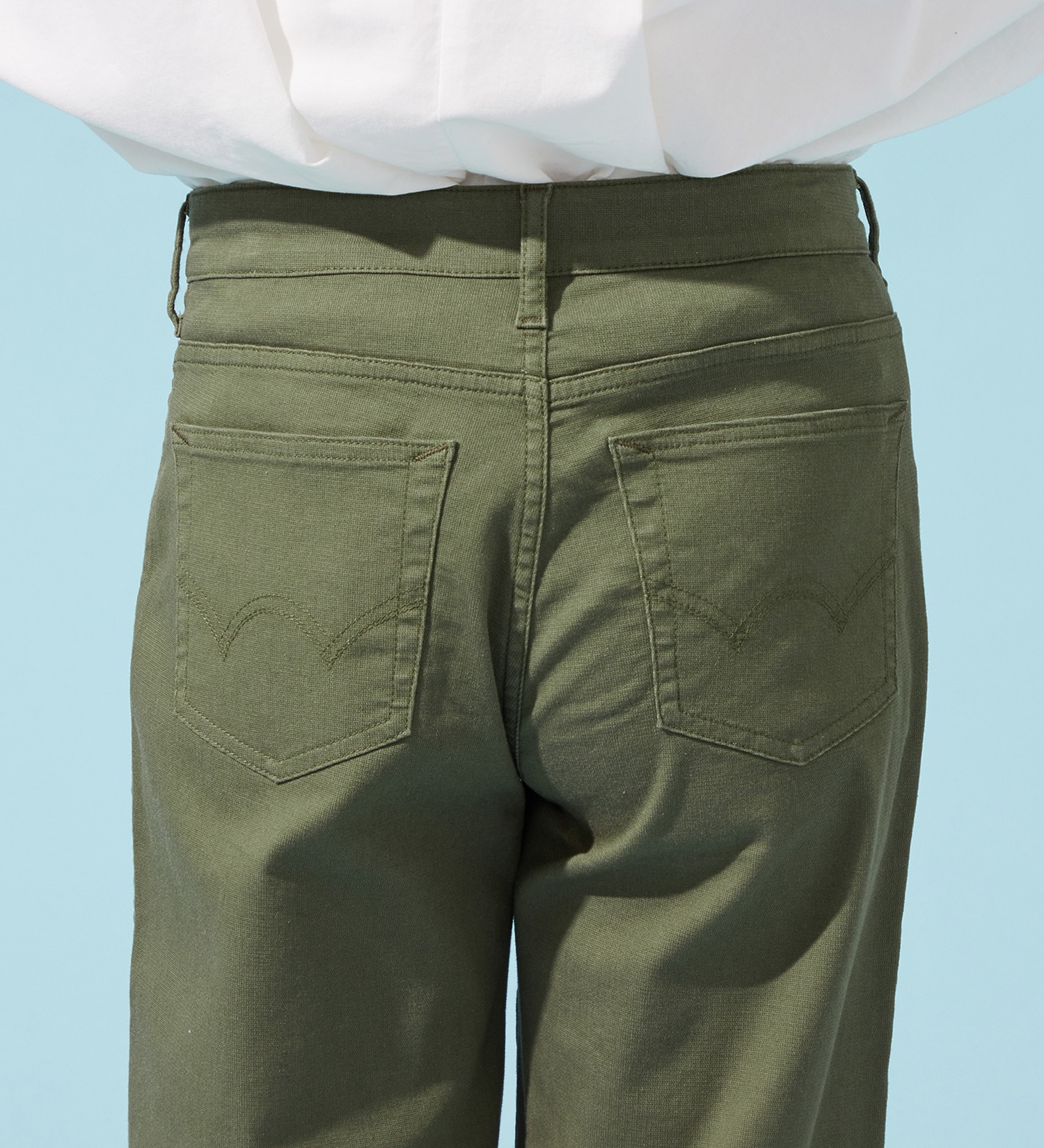 EDWIN(エドウイン)の【予約P】EDWIN LADIES ジャージーズ COOLイージーベイカーワイドデニムパンツ【涼】|パンツ/デニム / ジーンズパンツ/レディース|グリーン