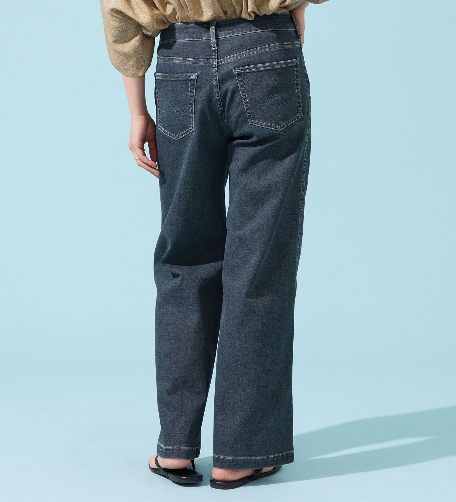 EDWIN(エドウイン)の【予約P】EDWIN LADIES ジャージーズ COOLイージーベイカーワイドデニムパンツ【涼】|パンツ/デニム / ジーンズパンツ/レディース|濃色ブルー