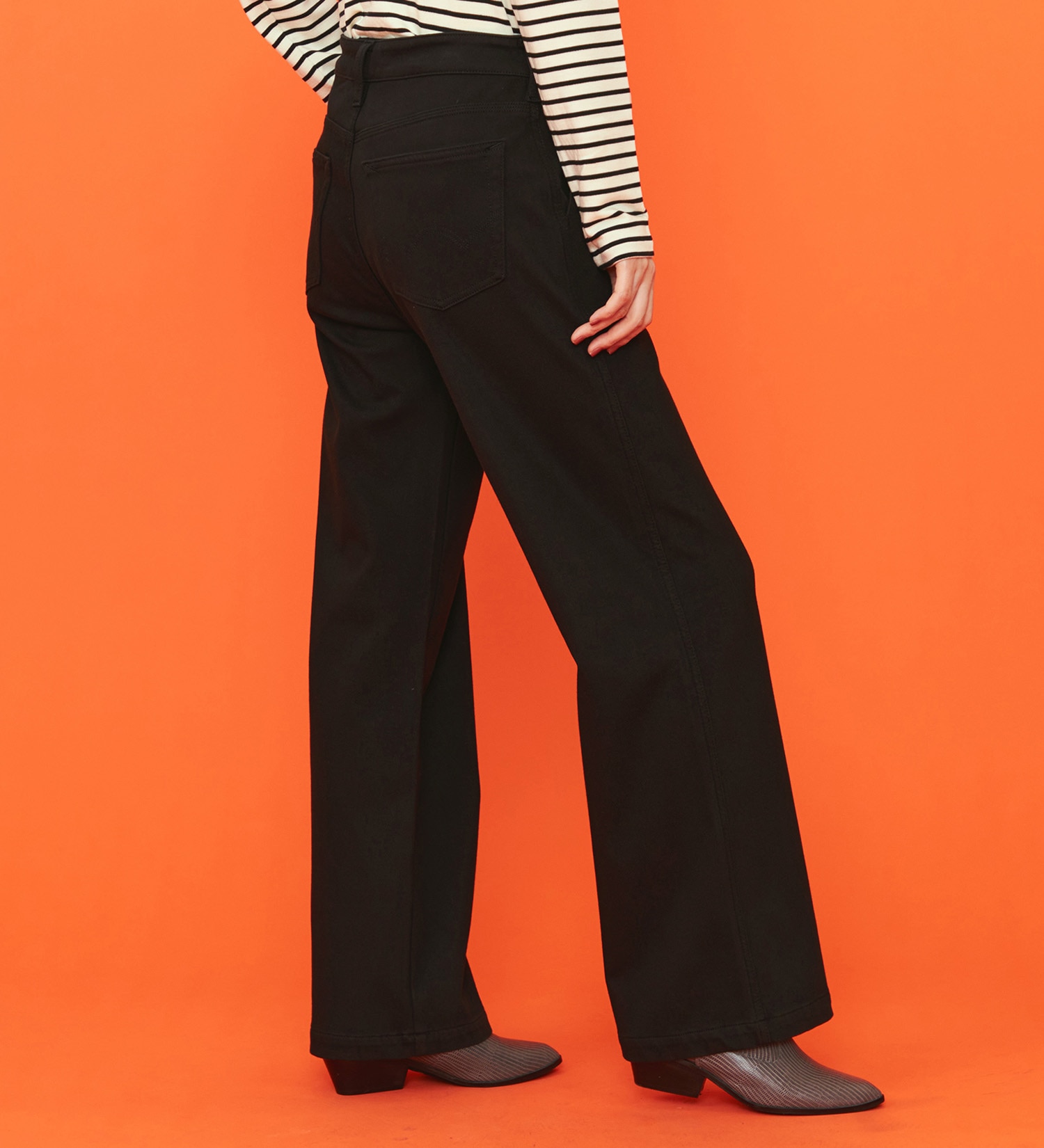 EDWIN(エドウイン)の【予約P】EDWIN LADIES ジャージーズ イージーベイカーワイドデニムパンツ【暖】|パンツ/パンツ/レディース|ブラック