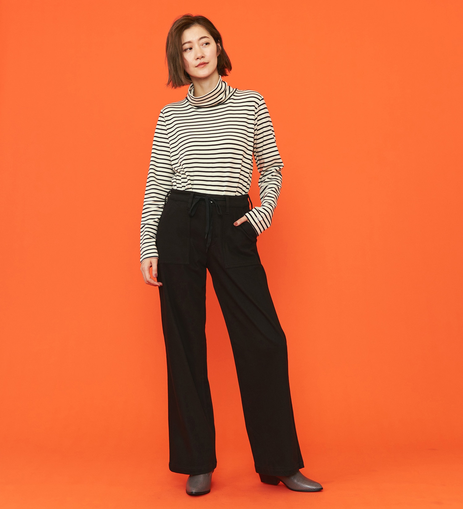 EDWIN(エドウイン)の【予約P】EDWIN LADIES ジャージーズ イージーベイカーワイドデニムパンツ【暖】|パンツ/パンツ/レディース|ブラック