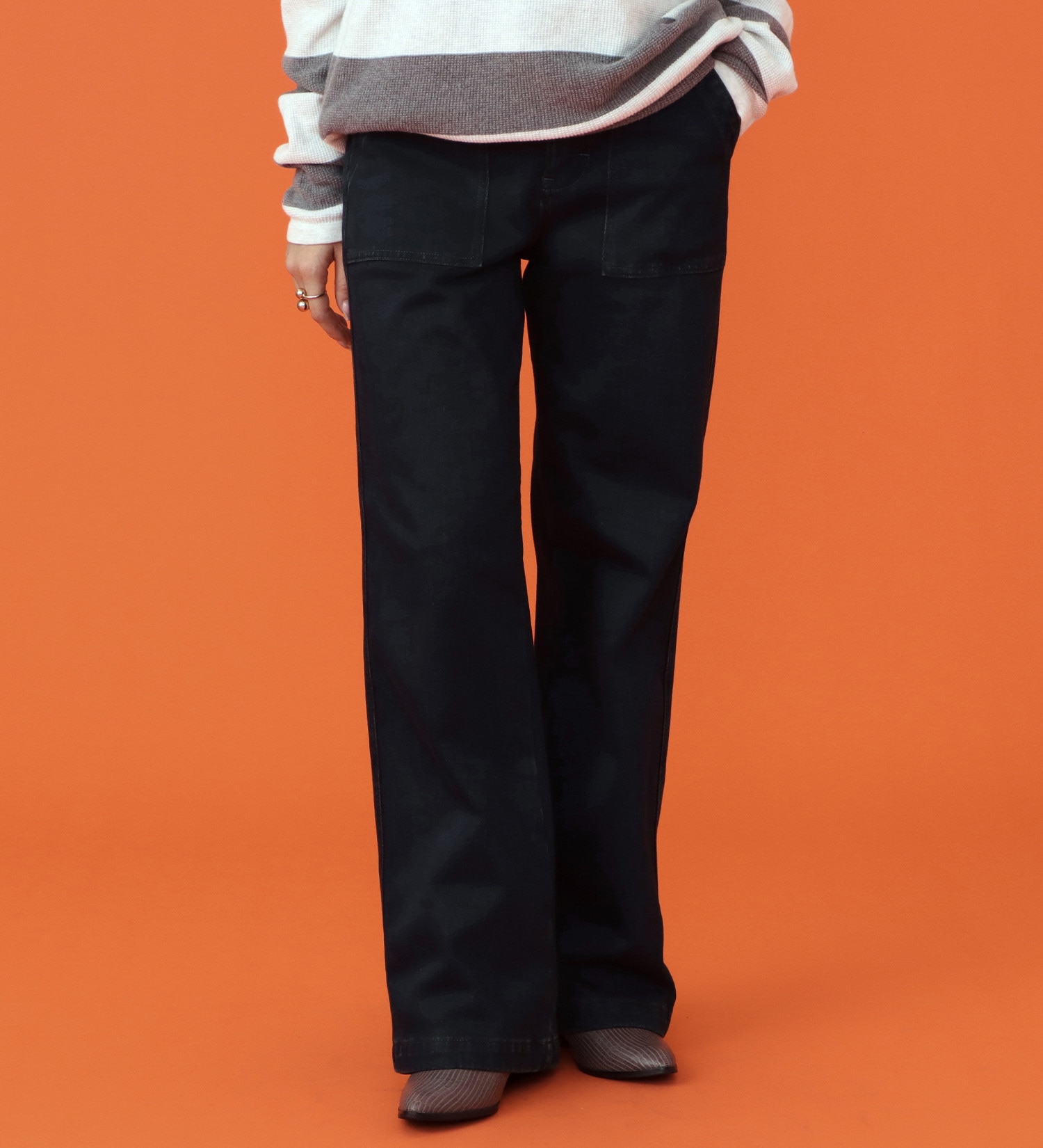 EDWIN(エドウイン)の【予約P】EDWIN LADIES BODY FIRE ジャージーズ イージーベイカーワイドデニムパンツ【暖/冬用】|パンツ/パンツ/レディース|インディゴブルー