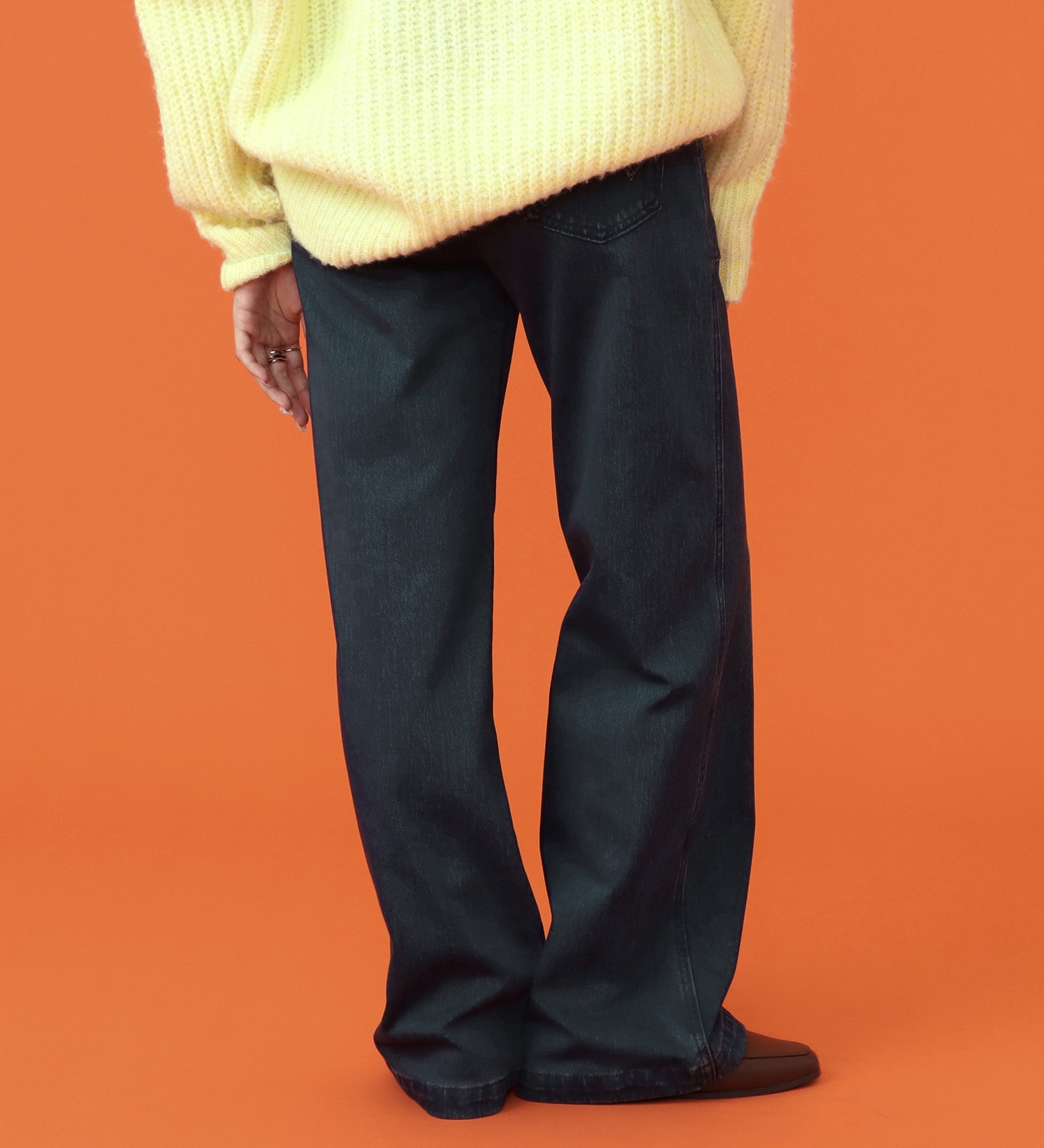 EDWIN(エドウイン)の【予約P】EDWIN LADIES BODY FIRE ジャージーズ イージーベイカーワイドデニムパンツ【暖/冬用】|パンツ/パンツ/レディース|濃色ブルー