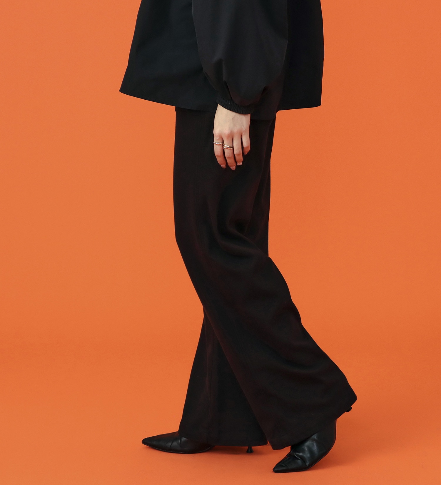 EDWIN(エドウイン)の【予約P】EDWIN LADIES BODY FIRE ジャージーズ イージーベイカーワイドデニムパンツ【暖/冬用】|パンツ/パンツ/レディース|ブラック