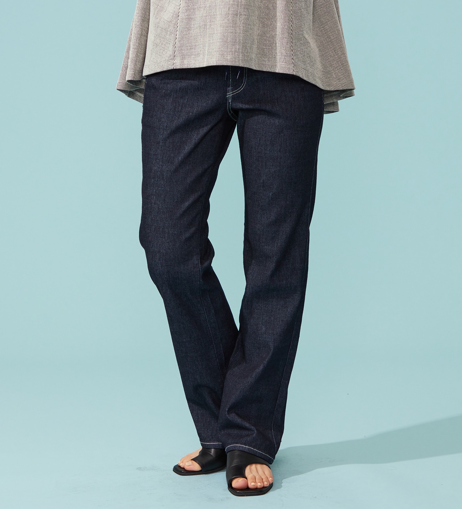 EDWIN(エドウイン)の【予約P】EDWIN LADIES ジャージーズ COOLイージーストレートデニムパンツ【涼】|パンツ/デニム / ジーンズパンツ/レディース|インディゴブルー