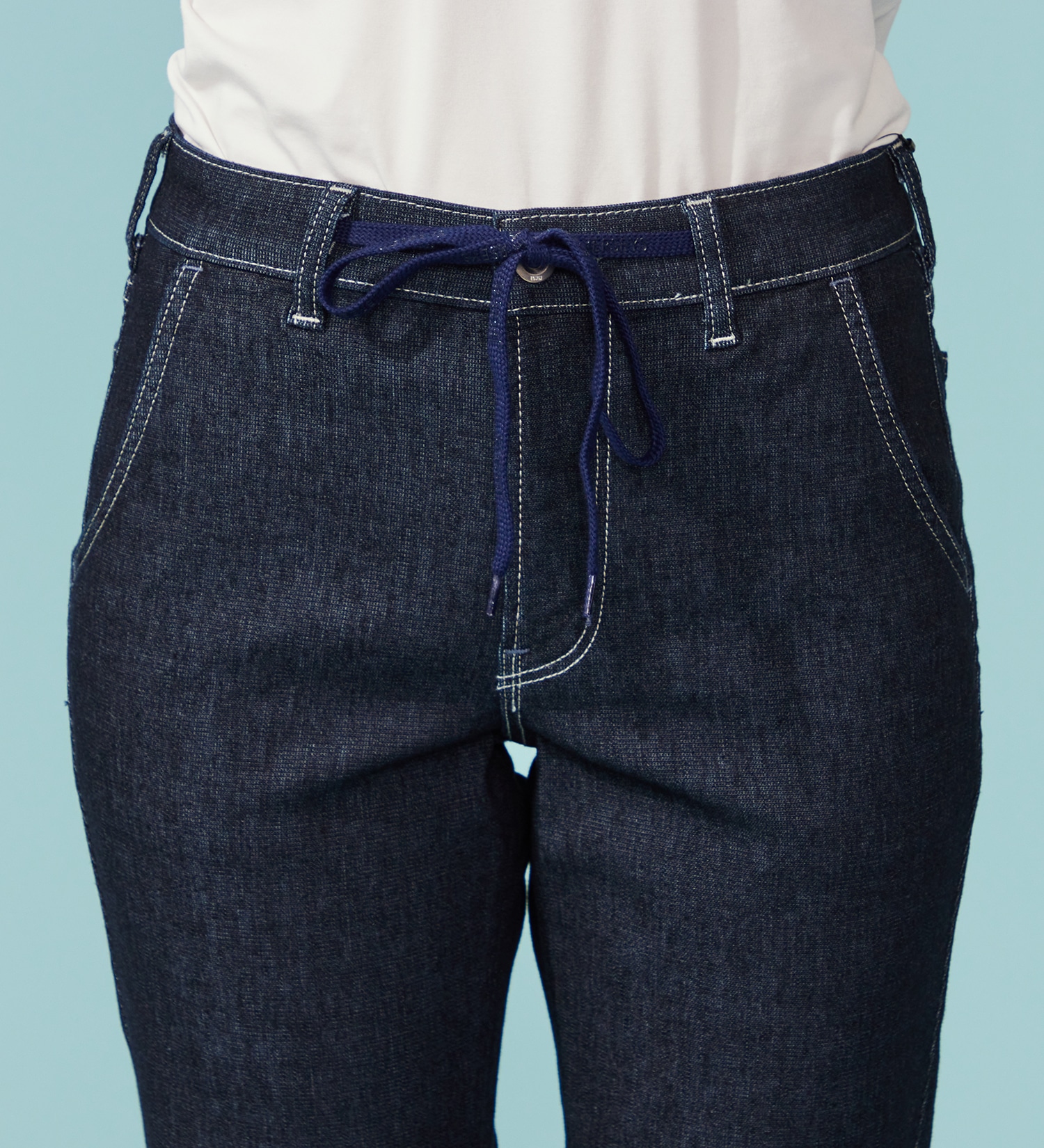 EDWIN(エドウイン)の【予約P】EDWIN LADIES ジャージーズ COOLイージーストレートデニムパンツ【涼】|パンツ/デニム / ジーンズパンツ/レディース|インディゴブルー