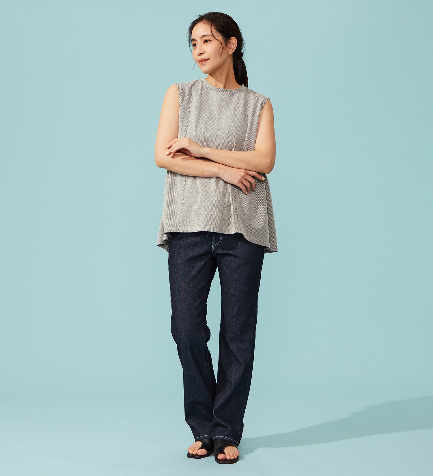 EDWIN(エドウイン)の【予約P】EDWIN LADIES ジャージーズ COOLイージーストレートデニムパンツ【涼】|パンツ/デニム / ジーンズパンツ/レディース|インディゴブルー