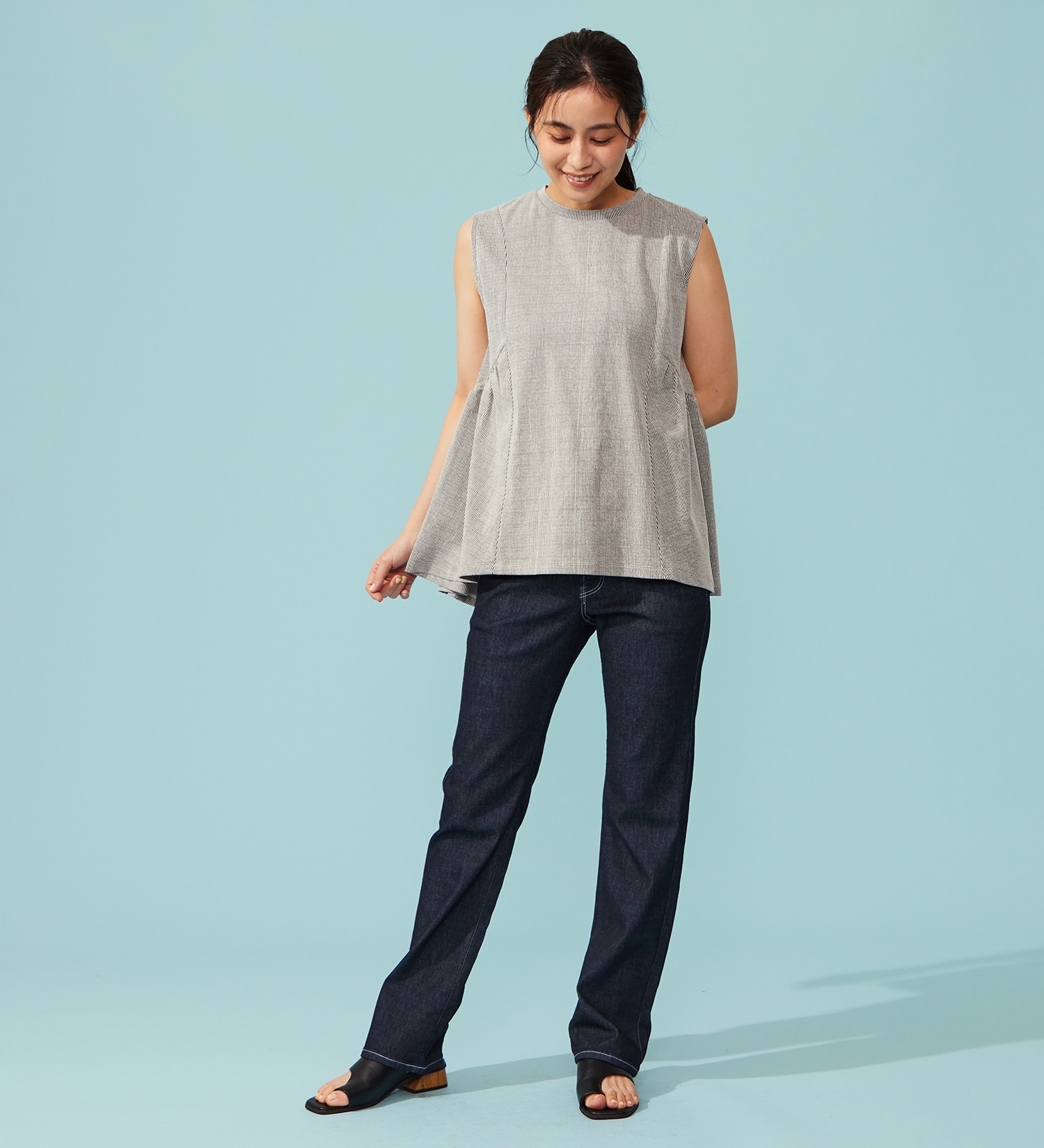 EDWIN(エドウイン)の【予約P】EDWIN LADIES ジャージーズ COOLイージーストレートデニムパンツ【涼】|パンツ/デニム / ジーンズパンツ/レディース|インディゴブルー