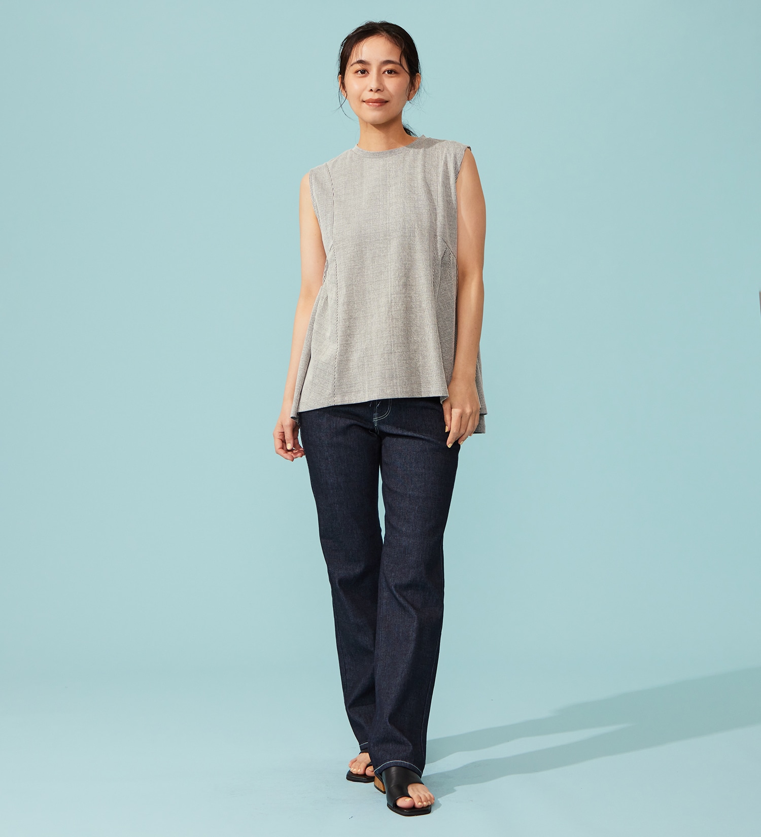 EDWIN(エドウイン)の【予約P】EDWIN LADIES ジャージーズ COOLイージーストレートデニムパンツ【涼】|パンツ/デニム / ジーンズパンツ/レディース|インディゴブルー