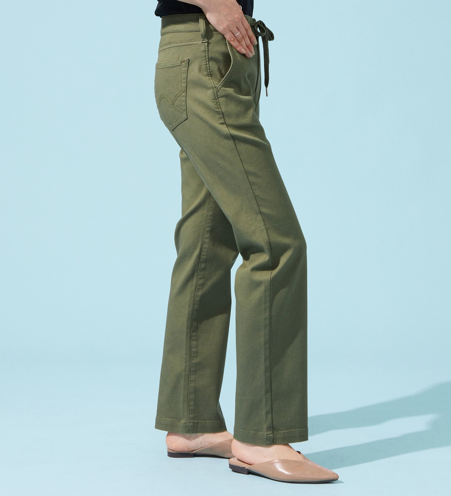 EDWIN(エドウイン)の【予約P】EDWIN LADIES ジャージーズ COOLイージーストレートデニムパンツ【涼】|パンツ/パンツ/レディース|グリーン