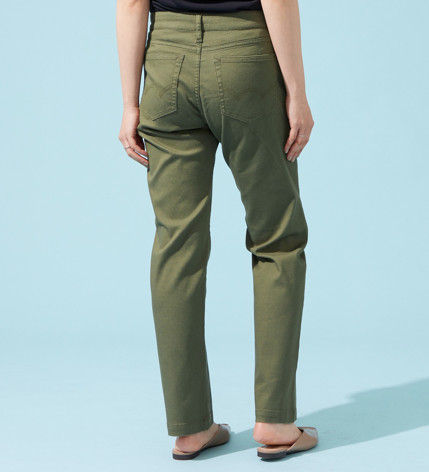 EDWIN(エドウイン)の【予約P】EDWIN LADIES ジャージーズ COOLイージーストレートデニムパンツ【涼】|パンツ/パンツ/レディース|グリーン