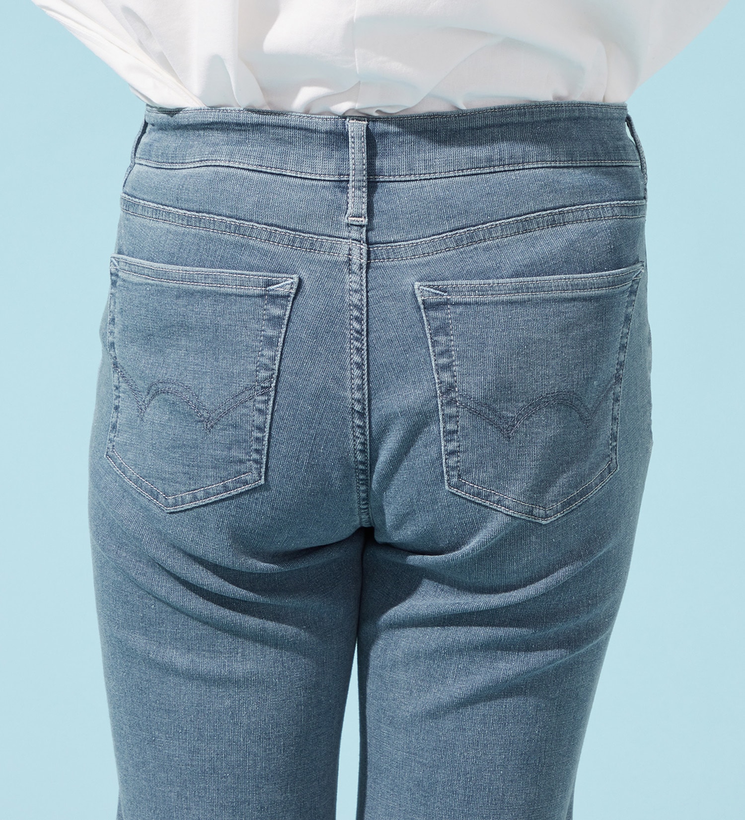 EDWIN(エドウイン)の【予約P】EDWIN LADIES ジャージーズ COOLイージーストレートデニムパンツ【涼】|パンツ/デニム / ジーンズパンツ/レディース|淡色ブルー