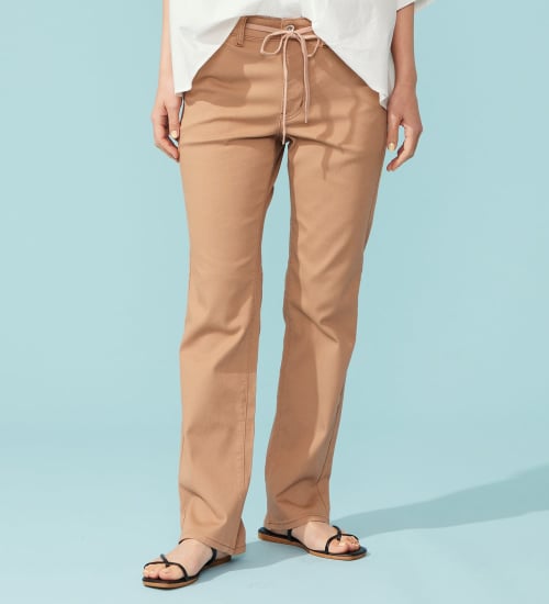 EDWIN(エドウイン)の【予約P】EDWIN LADIES ジャージーズ COOLイージーストレートデニムパンツ【涼】|パンツ/パンツ/レディース|ピンクベージュ