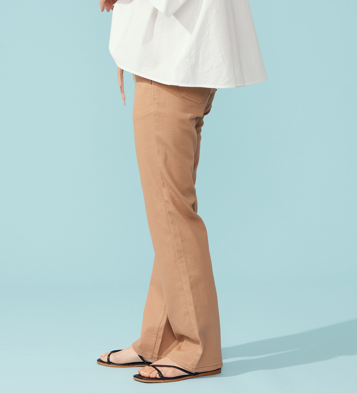 EDWIN(エドウイン)の【予約P】EDWIN LADIES ジャージーズ COOLイージーストレートデニムパンツ【涼】|パンツ/パンツ/レディース|ピンクベージュ