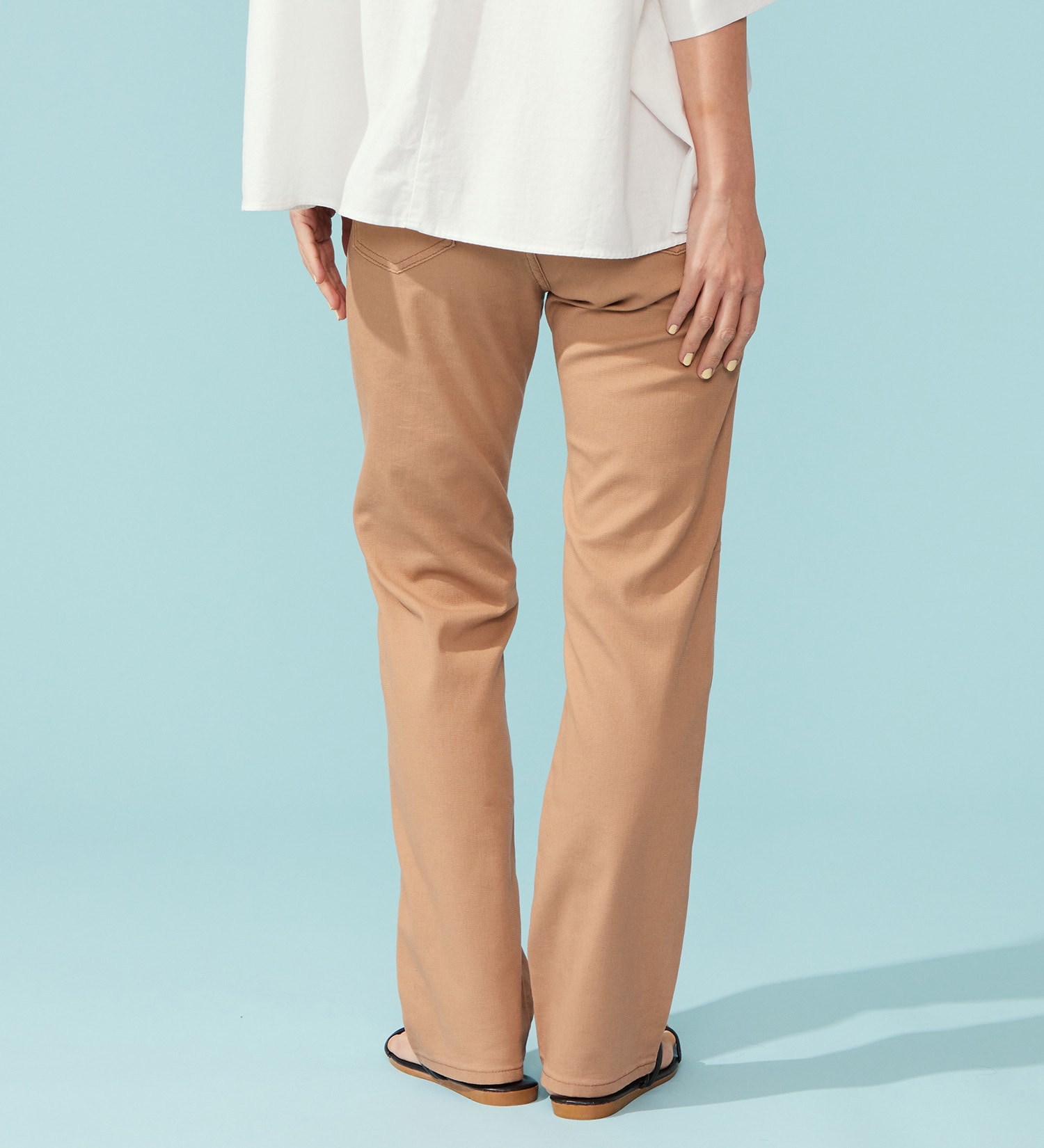 EDWIN(エドウイン)の【予約P】EDWIN LADIES ジャージーズ COOLイージーストレートデニムパンツ【涼】|パンツ/パンツ/レディース|ピンクベージュ