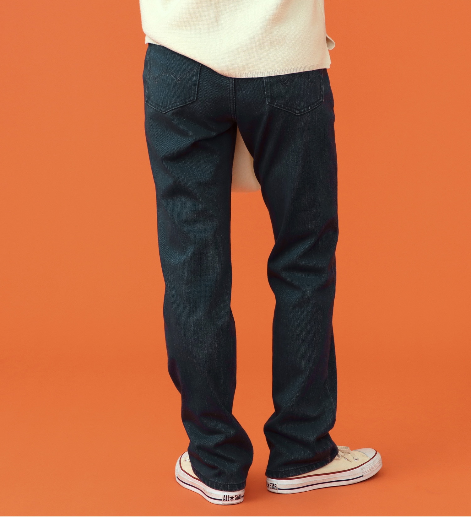 EDWIN(エドウイン)の【予約P】EDWIN LADIES BODY FIRE ジャージーズ イージーストレートデニムパンツ【暖/冬用】|パンツ/デニム / ジーンズパンツ/レディース|中色ブルー