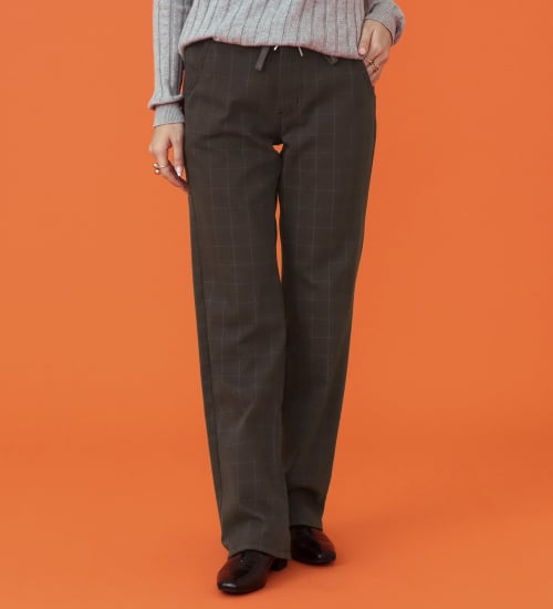 EDWIN(エドウイン)の【予約P】EDWIN LADIES BODY FIRE ジャージーズ イージーストレートデニムパンツ【暖/冬用】|パンツ/デニム / ジーンズパンツ/レディース|グレンチェック