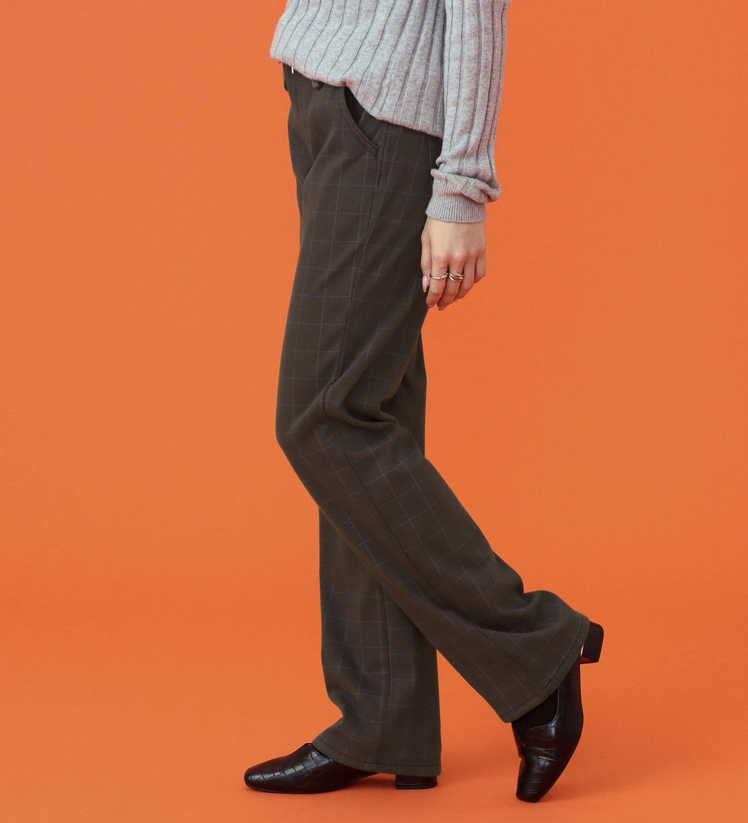 EDWIN(エドウイン)の【予約P】EDWIN LADIES BODY FIRE ジャージーズ イージーストレートデニムパンツ【暖/冬用】|パンツ/デニム / ジーンズパンツ/レディース|グレンチェック