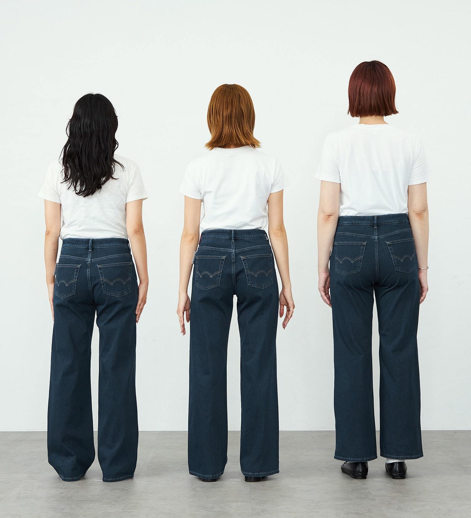 EDWIN(エドウイン)の【試着対象】EDWIN LADIES ジャージーズ イージーワイドデニムパンツ|パンツ/デニム / ジーンズパンツ/レディース|濃色ブルー