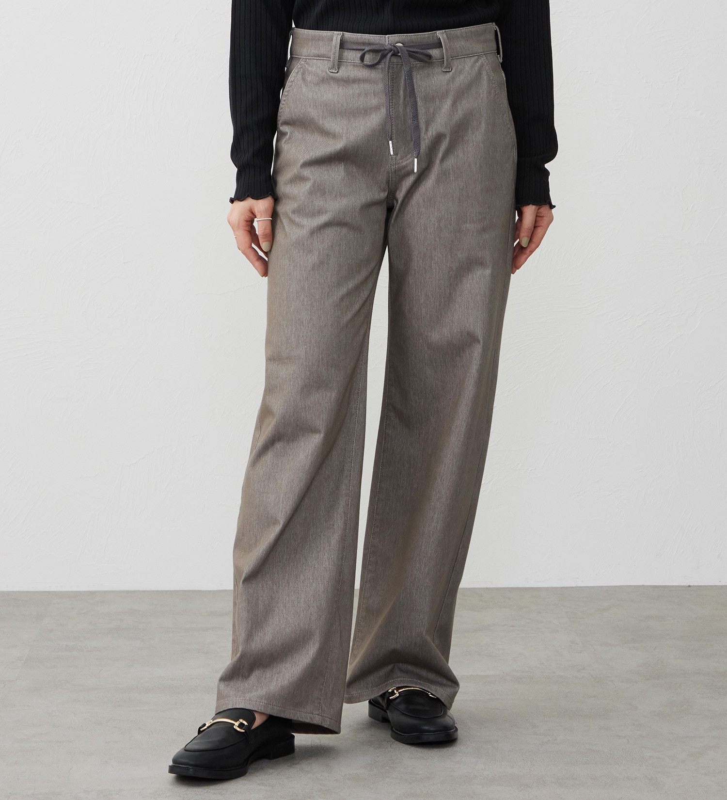 EDWIN(エドウイン)の【試着対象】EDWIN LADIES ジャージーズ イージーワイドデニムパンツ|パンツ/パンツ/レディース|グレイッシュベージュ