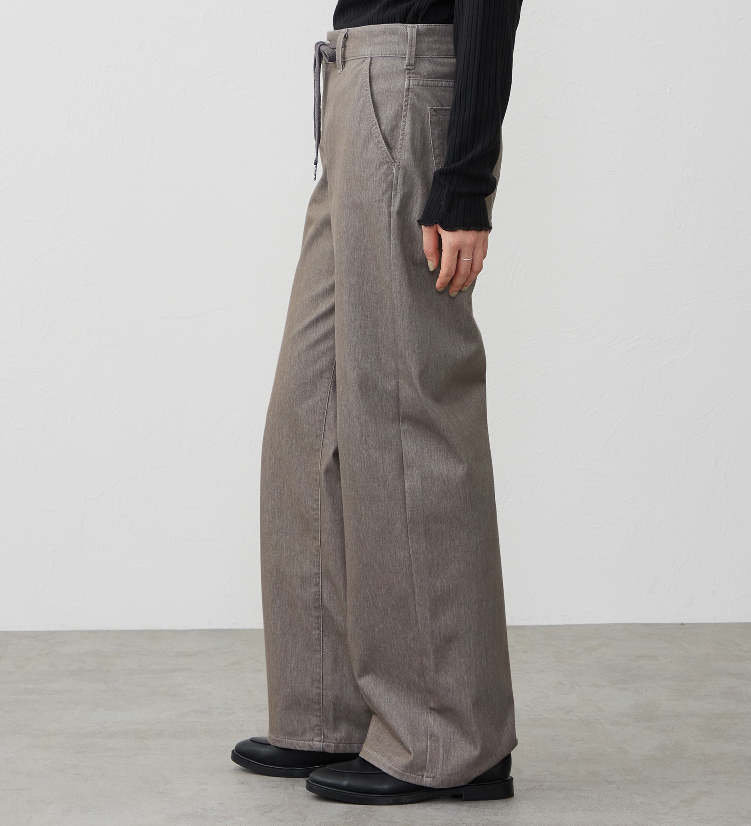 EDWIN(エドウイン)の【試着対象】EDWIN LADIES ジャージーズ イージーワイドデニムパンツ|パンツ/パンツ/レディース|グレイッシュベージュ