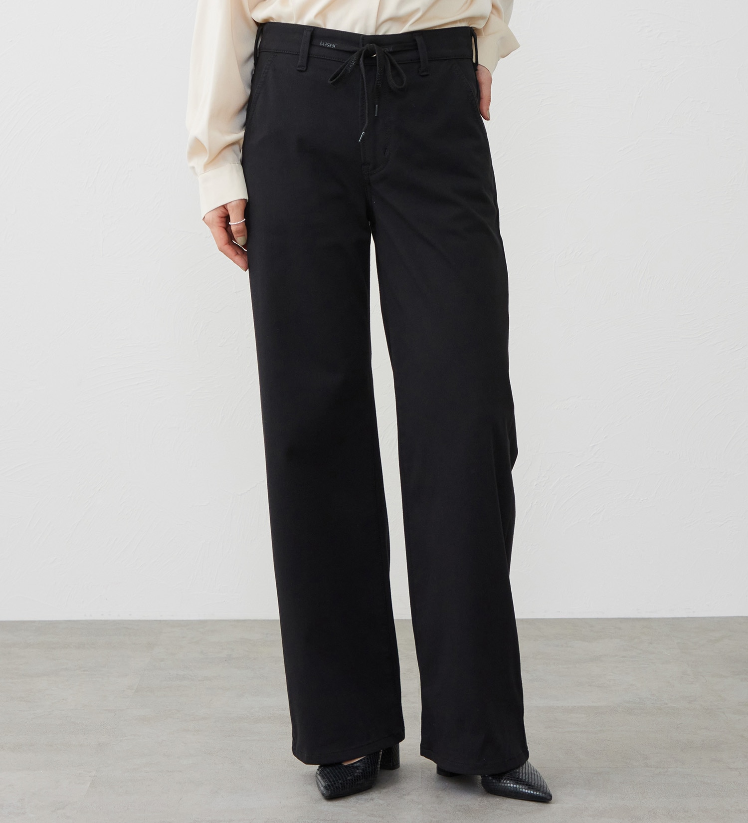 EDWIN(エドウイン)の【試着対象】EDWIN LADIES ジャージーズ イージーワイドデニムパンツ|パンツ/パンツ/レディース|ブラック