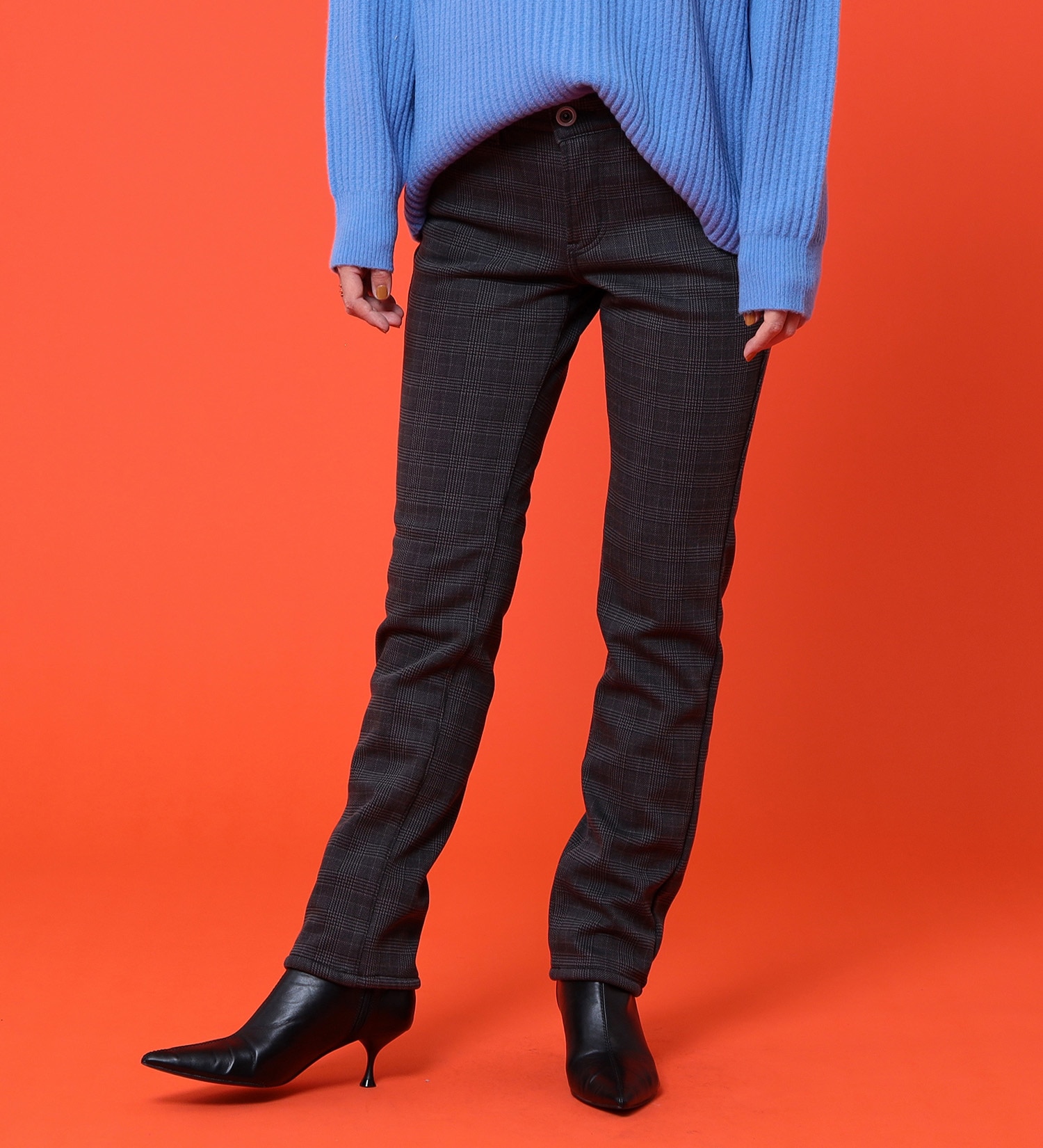 EDWIN(エドウイン)の【売り尽くしSALE】EDWIN LADIES 『裏シャギーであったかい。』BODY FIRE ジャージーズスリムストレートデニムパンツ【スタンダードモデル】【暖】|パンツ/デニム / ジーンズパンツ/レディース|チャコール