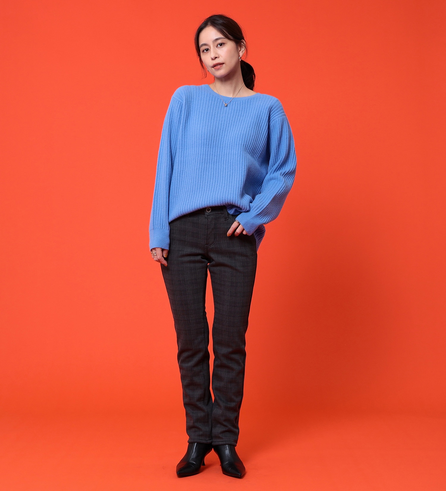 EDWIN(エドウイン)の【売り尽くしSALE】EDWIN LADIES 『裏シャギーであったかい。』BODY FIRE ジャージーズスリムストレートデニムパンツ【スタンダードモデル】【暖】|パンツ/デニム / ジーンズパンツ/レディース|チャコール