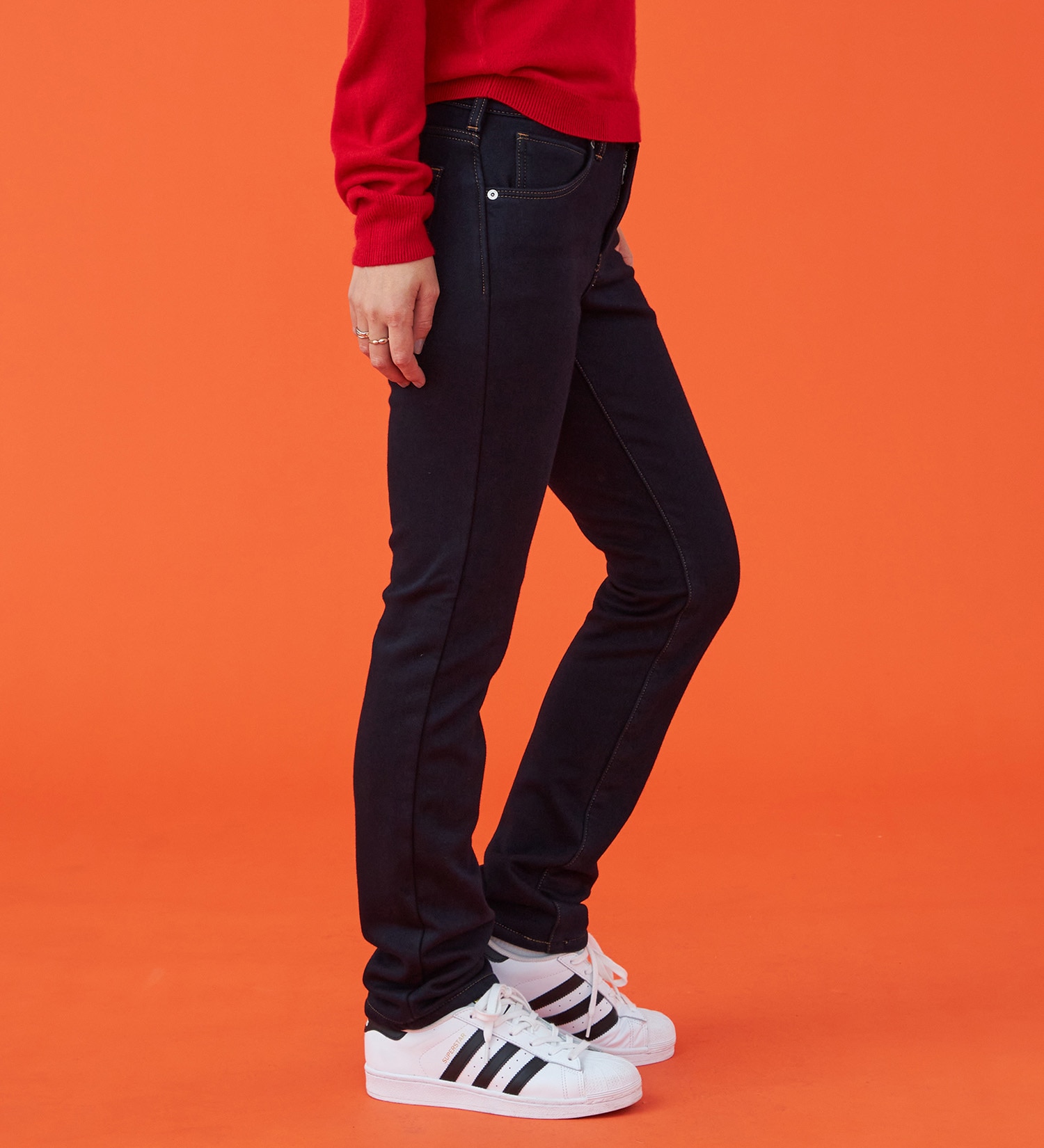 EDWIN(エドウイン)の【予約P】EDWIN LADIES 『裏シャギーであったかい。』BODY FIRE ジャージーズスリムストレートデニムパンツ【スタンダードモデル】【暖】【冬用】|パンツ/デニム / ジーンズパンツ/レディース|インディゴブルー