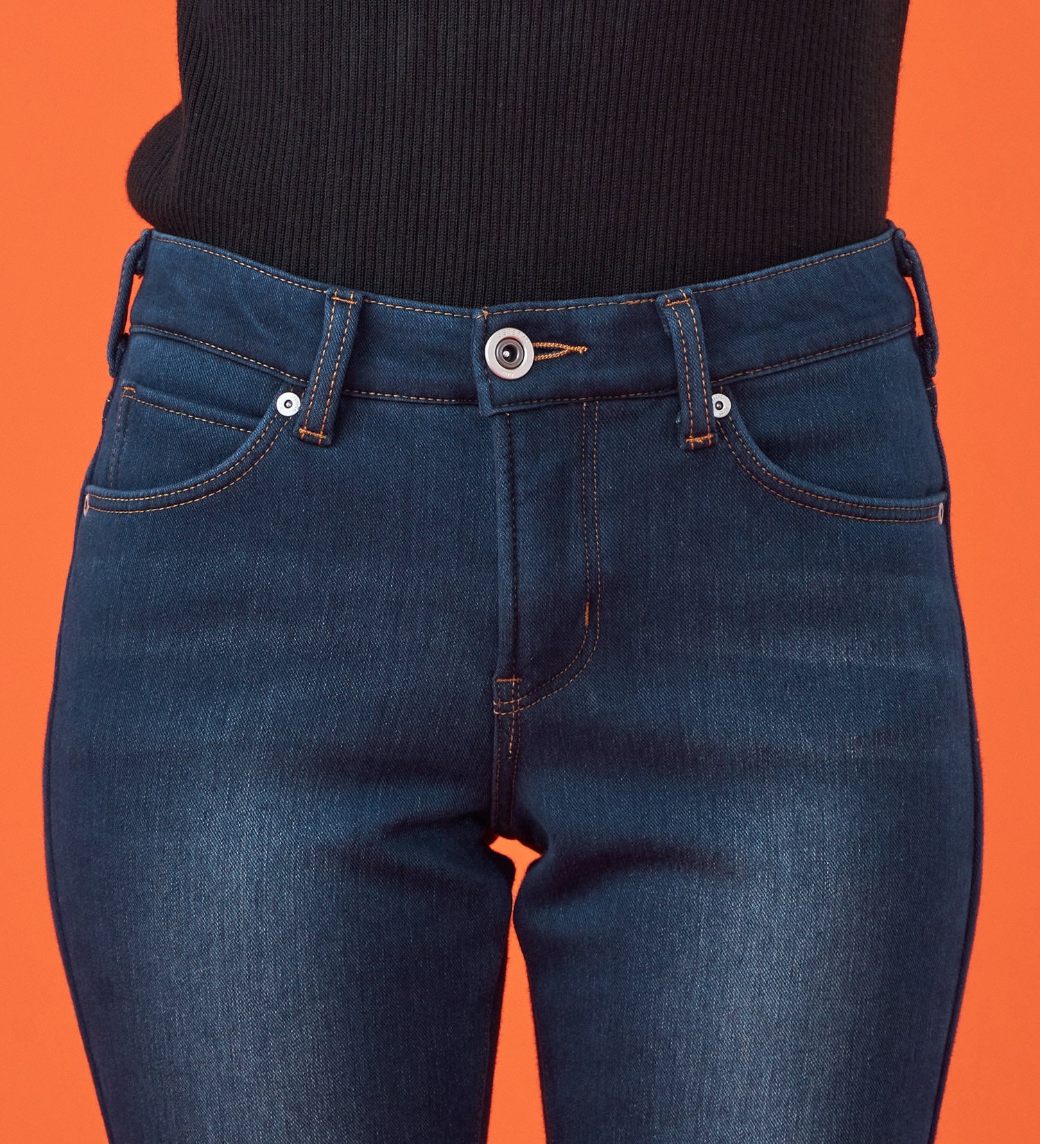 EDWIN(エドウイン)の【予約P】EDWIN LADIES 『裏シャギーであったかい。』BODY FIRE ジャージーズスリムストレートデニムパンツ【スタンダードモデル】【暖】【冬用】|パンツ/デニム / ジーンズパンツ/レディース|濃色ブルー