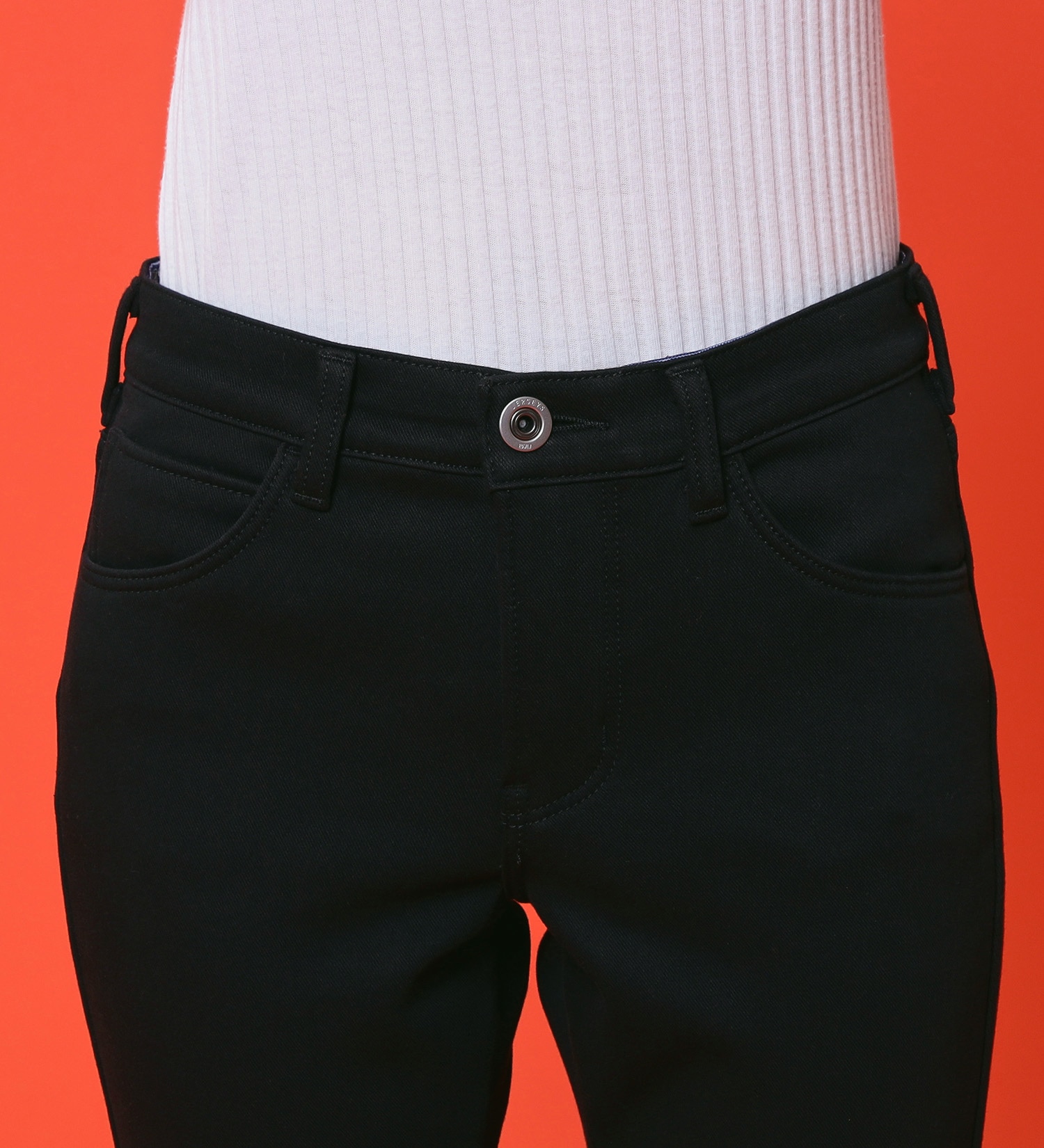 EDWIN(エドウイン)の【予約P】EDWIN LADIES 『裏シャギーであったかい。』BODY FIRE ジャージーズスリムストレートデニムパンツ【スタンダードモデル】【暖】【冬用】|パンツ/デニム / ジーンズパンツ/レディース|ブラック