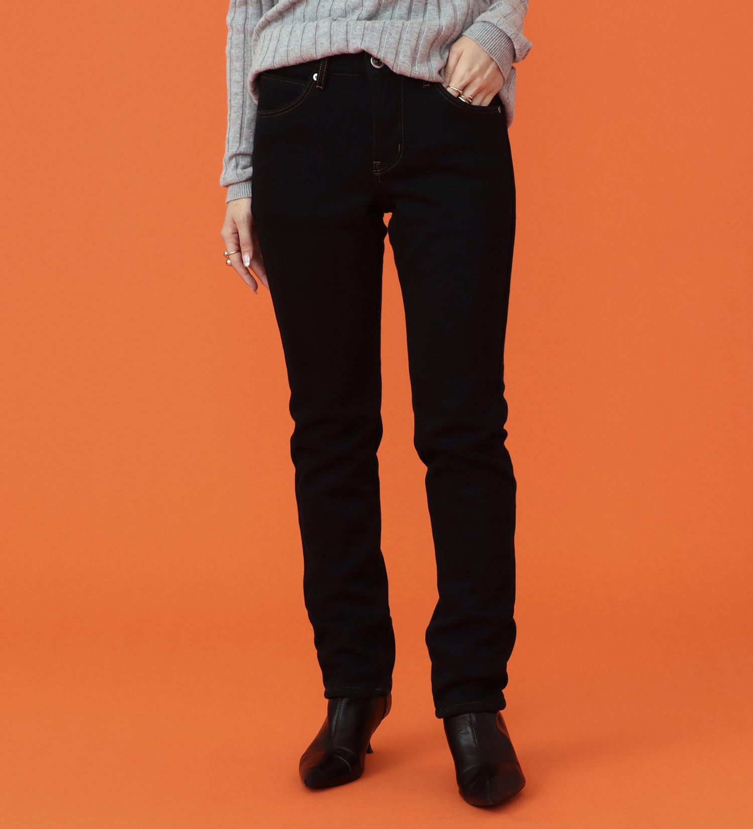 EDWIN(エドウイン)の【予約P】EDWIN LADIES BODY FIRE ジャージーズ スリムストレートデニムパンツ【暖/冬用】|パンツ/デニム / ジーンズパンツ/レディース|インディゴブルー