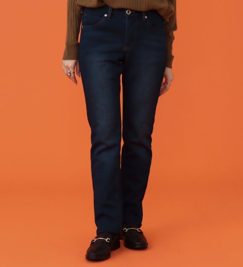 EDWIN(エドウイン)の【予約P】EDWIN LADIES BODY FIRE ジャージーズ スリムストレートデニムパンツ【暖/冬用】|パンツ/デニム / ジーンズパンツ/レディース|濃色ブルー