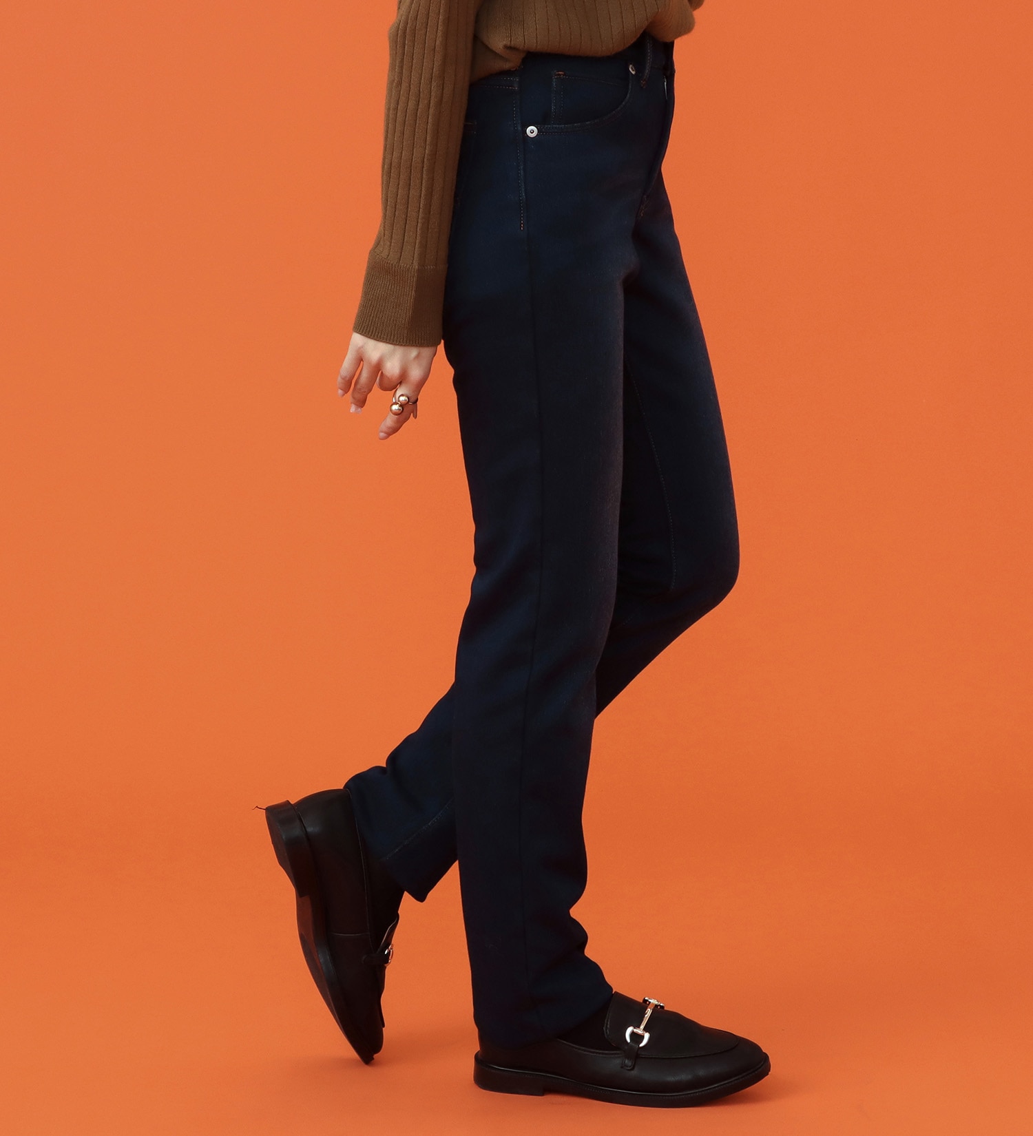 EDWIN(エドウイン)の【予約P】EDWIN LADIES BODY FIRE ジャージーズ スリムストレートデニムパンツ【暖/冬用】|パンツ/デニム / ジーンズパンツ/レディース|濃色ブルー