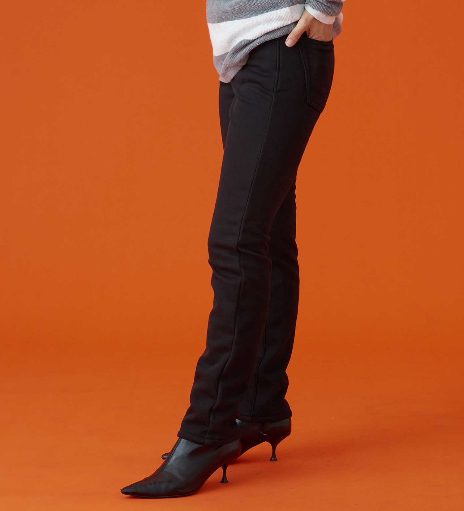 EDWIN(エドウイン)の【予約P】EDWIN LADIES BODY FIRE ジャージーズ スリムストレートデニムパンツ【暖/冬用】|パンツ/デニム / ジーンズパンツ/レディース|ブラック