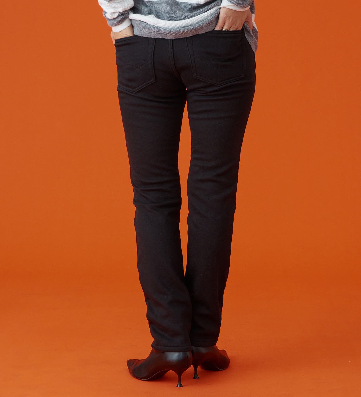 EDWIN(エドウイン)の【予約P】EDWIN LADIES BODY FIRE ジャージーズ スリムストレートデニムパンツ【暖/冬用】|パンツ/デニム / ジーンズパンツ/レディース|ブラック