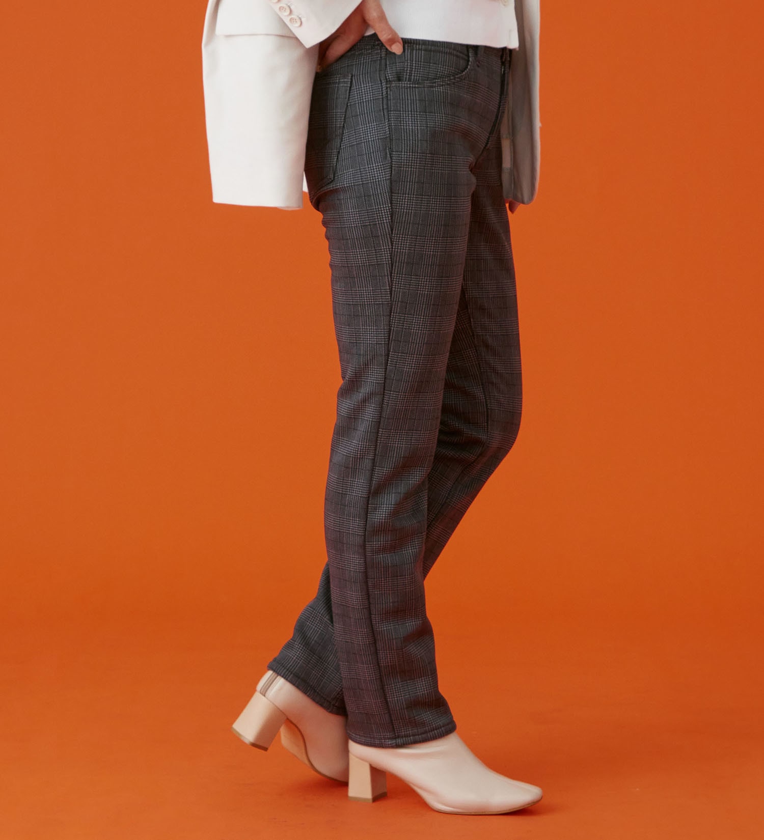 EDWIN(エドウイン)の【予約P】EDWIN LADIES BODY FIRE ジャージーズ スリムストレートデニムパンツ【暖/冬用】|パンツ/デニム / ジーンズパンツ/レディース|グレンチェック