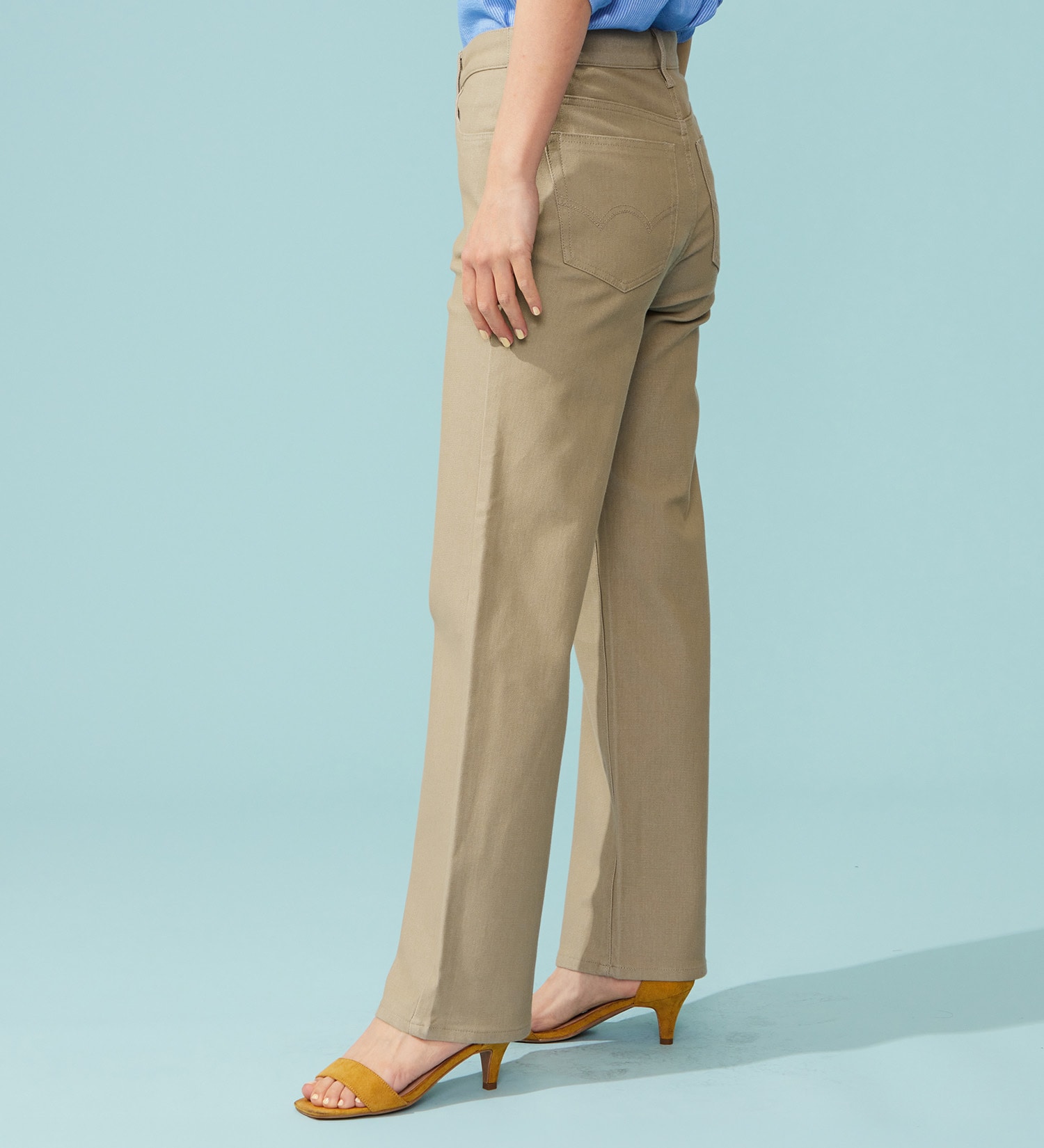 EDWIN(エドウイン)の【予約P】EDWIN LADIES ジャージーズ COOL ワイドデニムパンツ【涼】|パンツ/パンツ/レディース|ベージュ