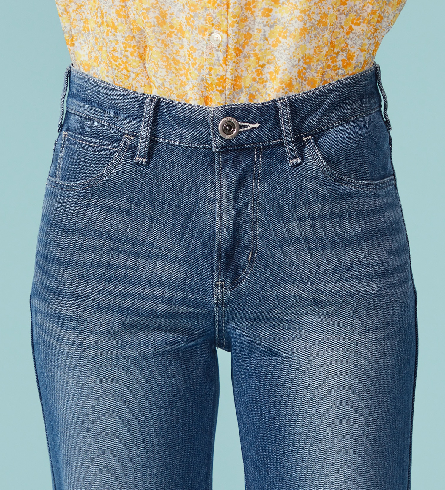 EDWIN(エドウイン)の【予約P】EDWIN LADIES ジャージーズ COOL ワイドデニムパンツ【涼】|パンツ/デニム / ジーンズパンツ/レディース|淡色ブルー