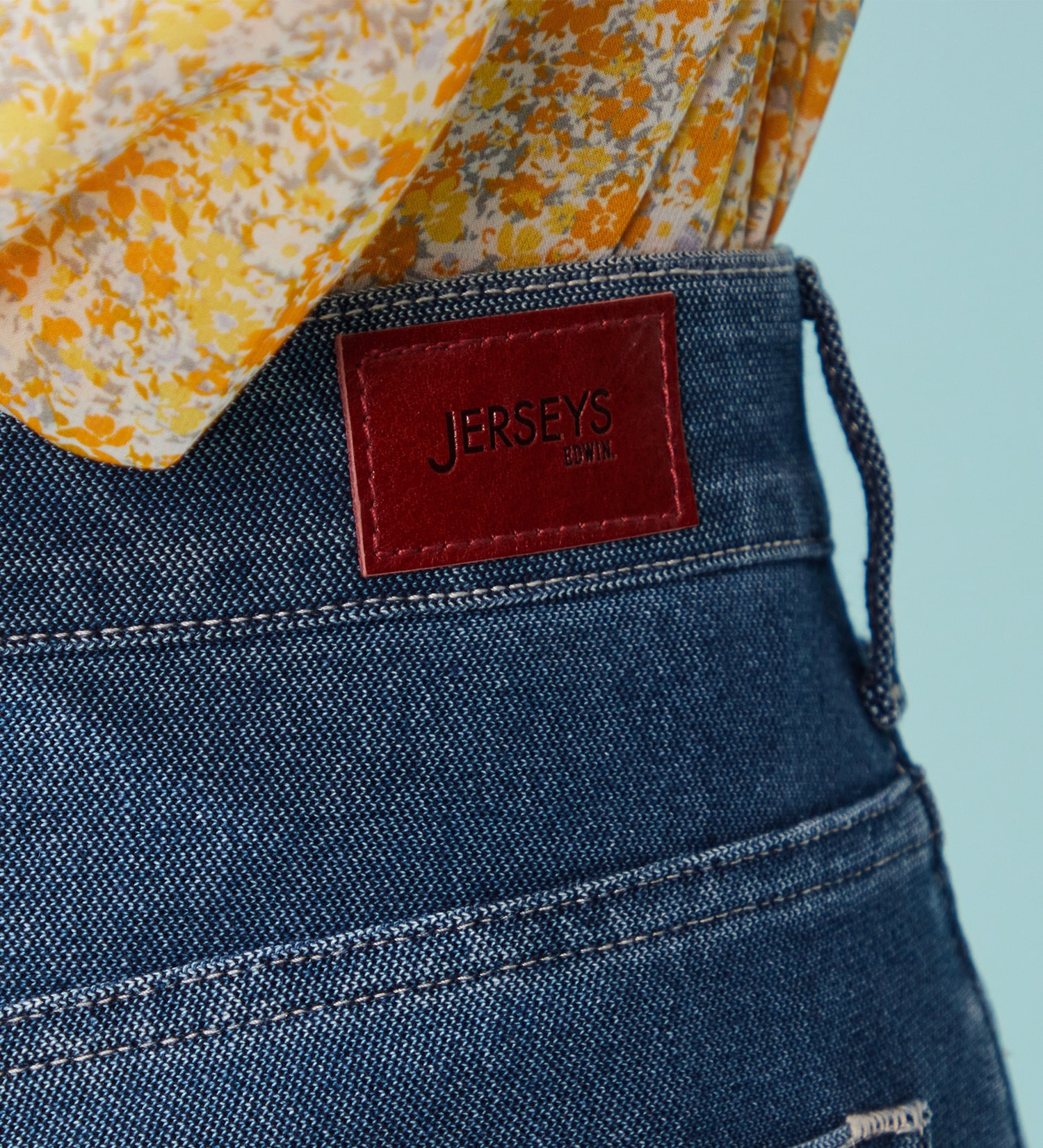 EDWIN(エドウイン)の【予約P】EDWIN LADIES ジャージーズ COOL ワイドデニムパンツ【涼】|パンツ/デニム / ジーンズパンツ/レディース|淡色ブルー