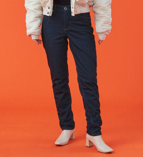 EDWIN(エドウイン)の【予約】EDWIN LADIES 『3層構造であったかい。』デッドエアー BODY FIRE ジャージーズテーパードデニムパンツ【暖】【冬用】|パンツ/デニム/レディース|インディゴブルー