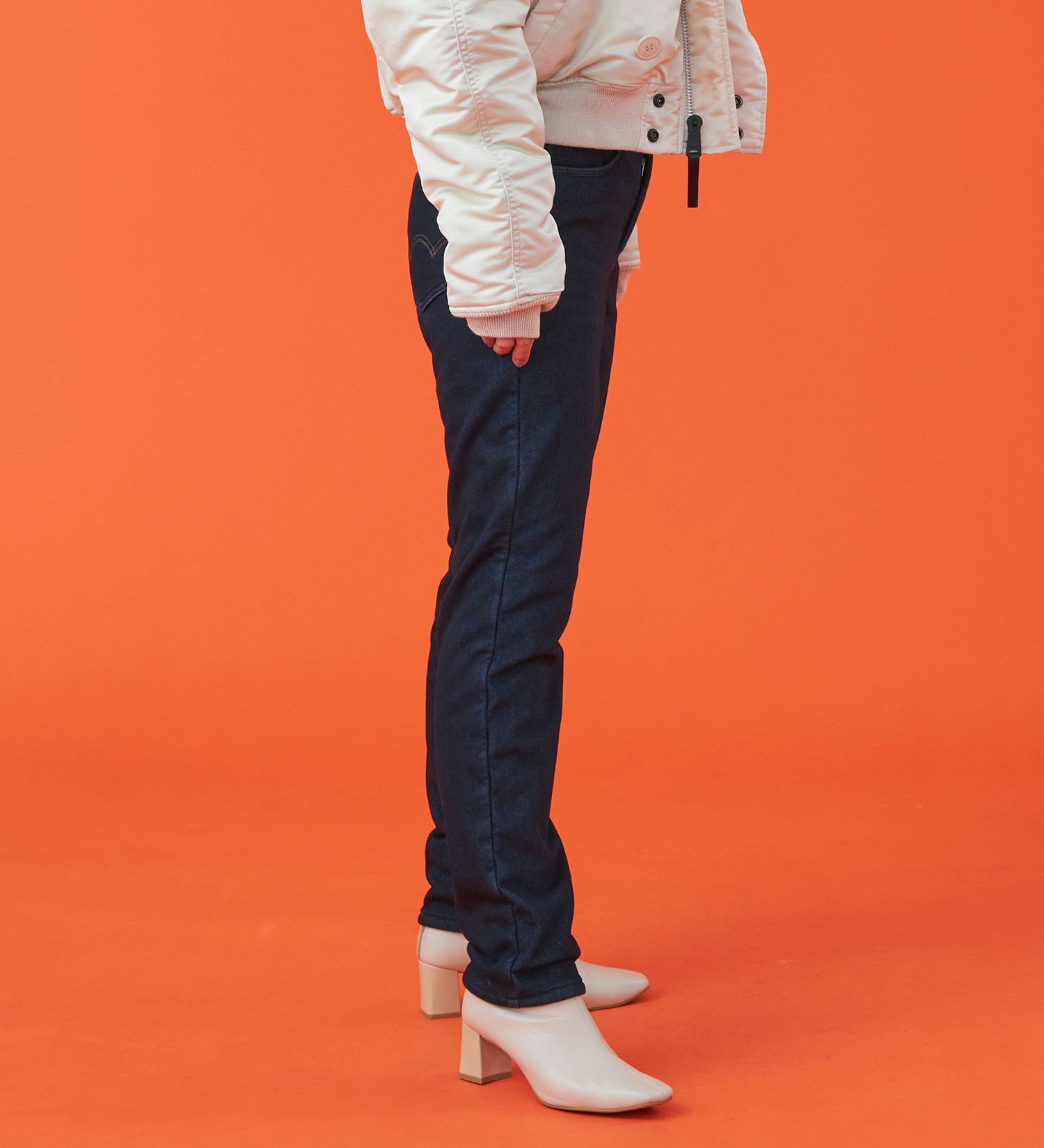 EDWIN(エドウイン)の【予約】EDWIN LADIES 『3層構造であったかい。』デッドエアー BODY FIRE ジャージーズテーパードデニムパンツ【暖】【冬用】|パンツ/デニム / ジーンズパンツ/レディース|インディゴブルー