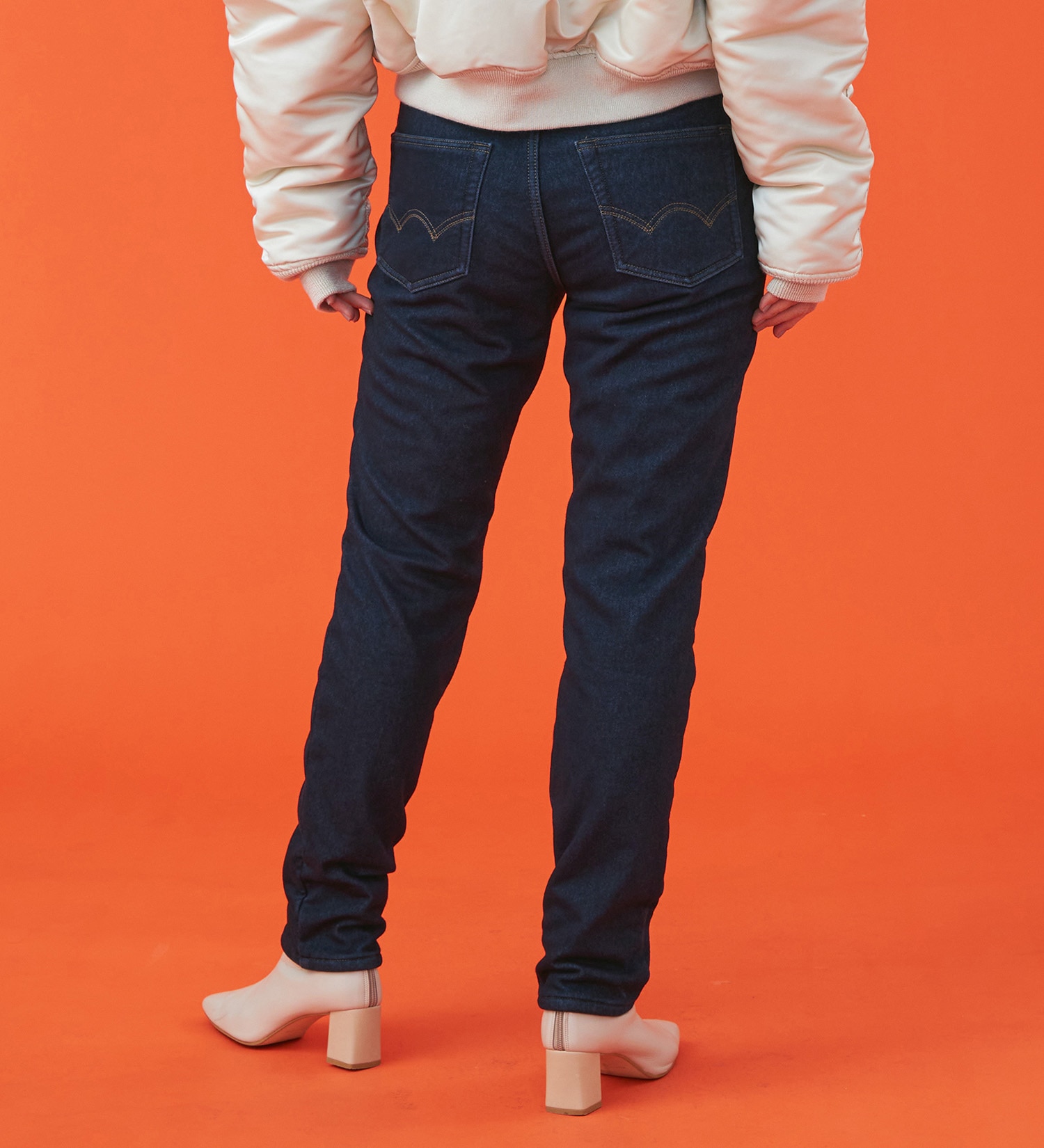 EDWIN(エドウイン)の【予約】EDWIN LADIES 『3層構造であったかい。』デッドエアー BODY FIRE ジャージーズテーパードデニムパンツ【暖】【冬用】|パンツ/デニム / ジーンズパンツ/レディース|インディゴブルー